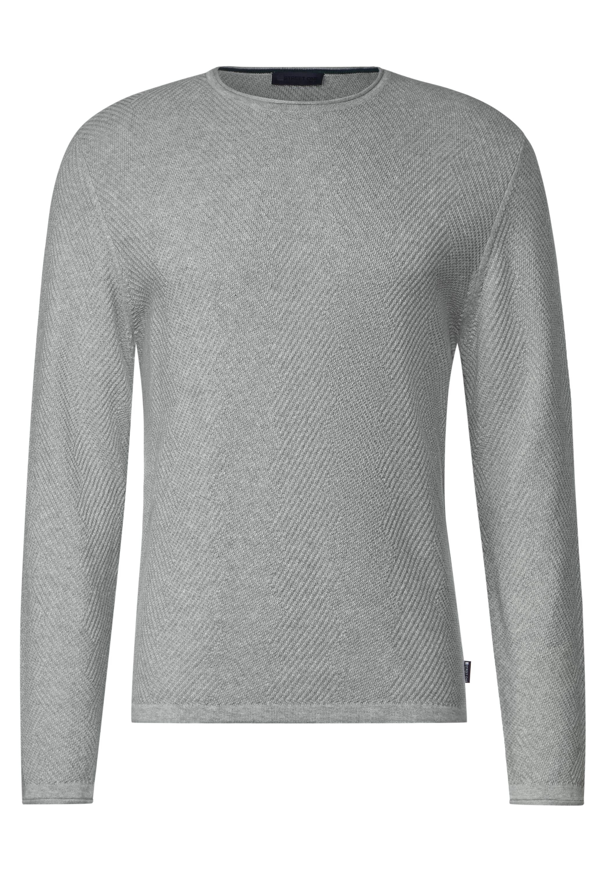 STREET ONE MEN Strickpullover, mit Rundhalsausschnitt