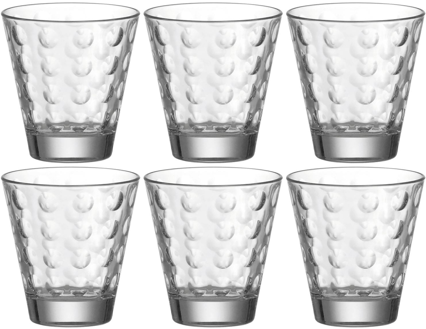 LEONARDO Gläser-Set "OPTIC", (Set, 6 tlg.), 215 ml, 6-teilig
