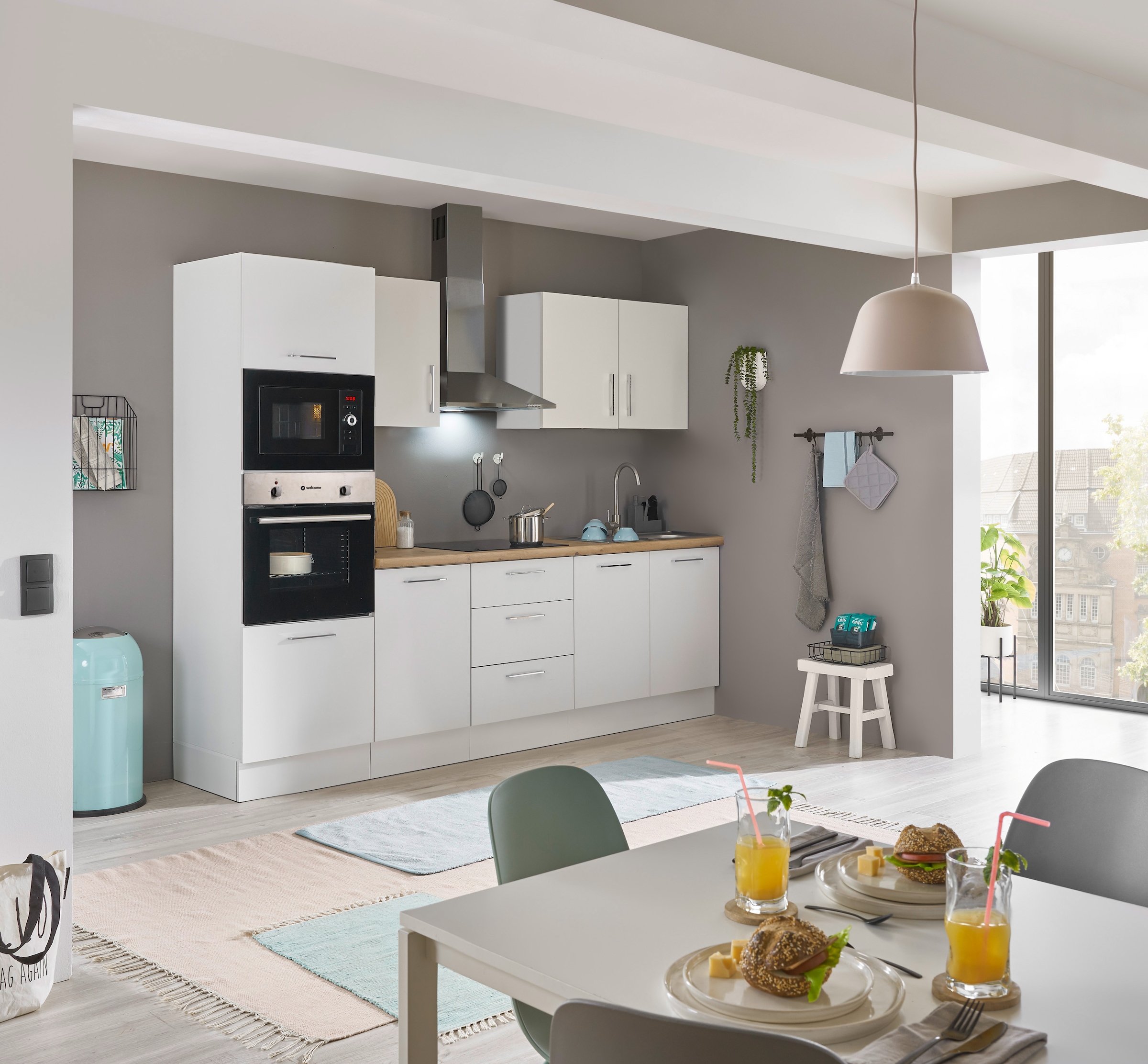 BASIC by Balculina Küchenzeile »Turin«, Breite 270 cm, wahlweise mit E-Geräten