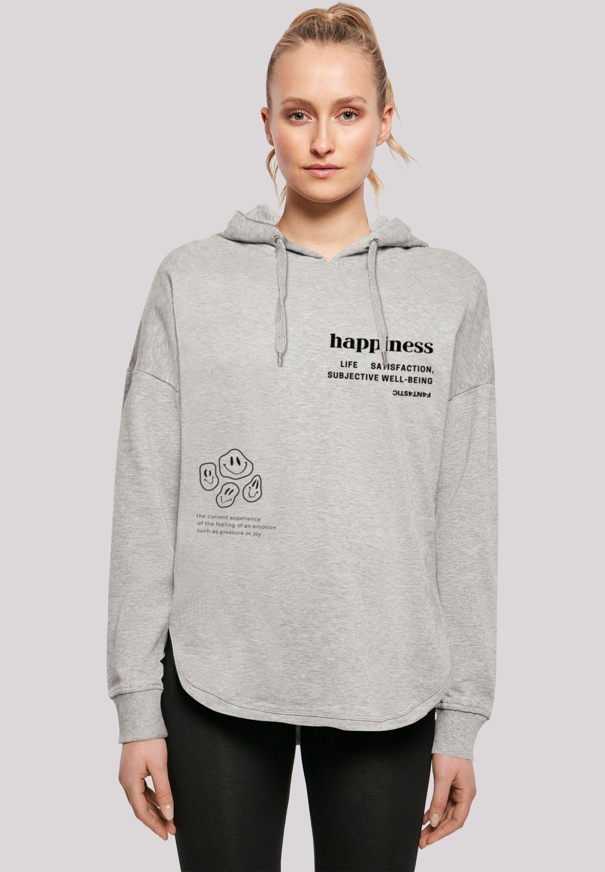 F4NT4STIC Kapuzenpullover "happiness OVERSIZE HOODIE", Print