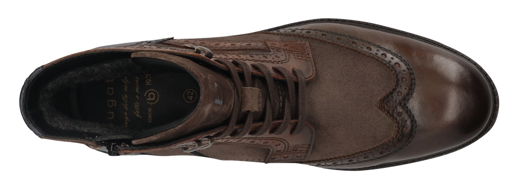 bugatti Schnürboots, Stiefel, Anzugschuh, Boots mit eleganter Flügelkappe