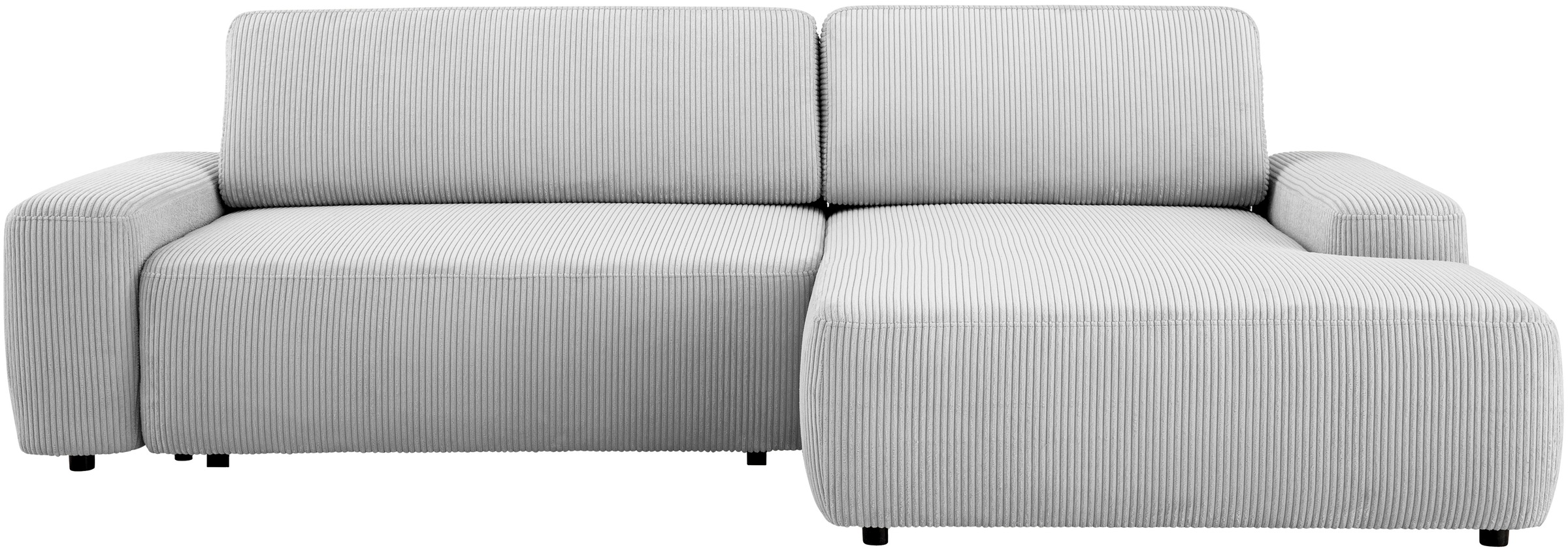INOSIGN Ecksofa »TORGE (264cm), Schlafsofa in Cord, Samtvelours o Struktur fein, L-Form«, Schlaffunktion, Bettkasten, Liegefläche: 125/210 cm