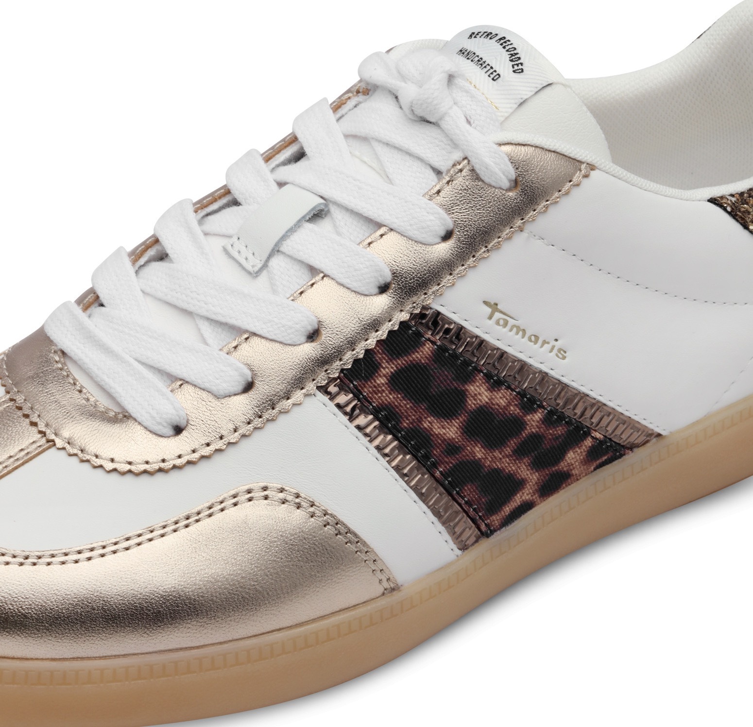 Thumbnail - Tamaris Plateausneaker, Freizeitschuh, Halbschuh, Schnürschuh mit Glitter an der Ferse