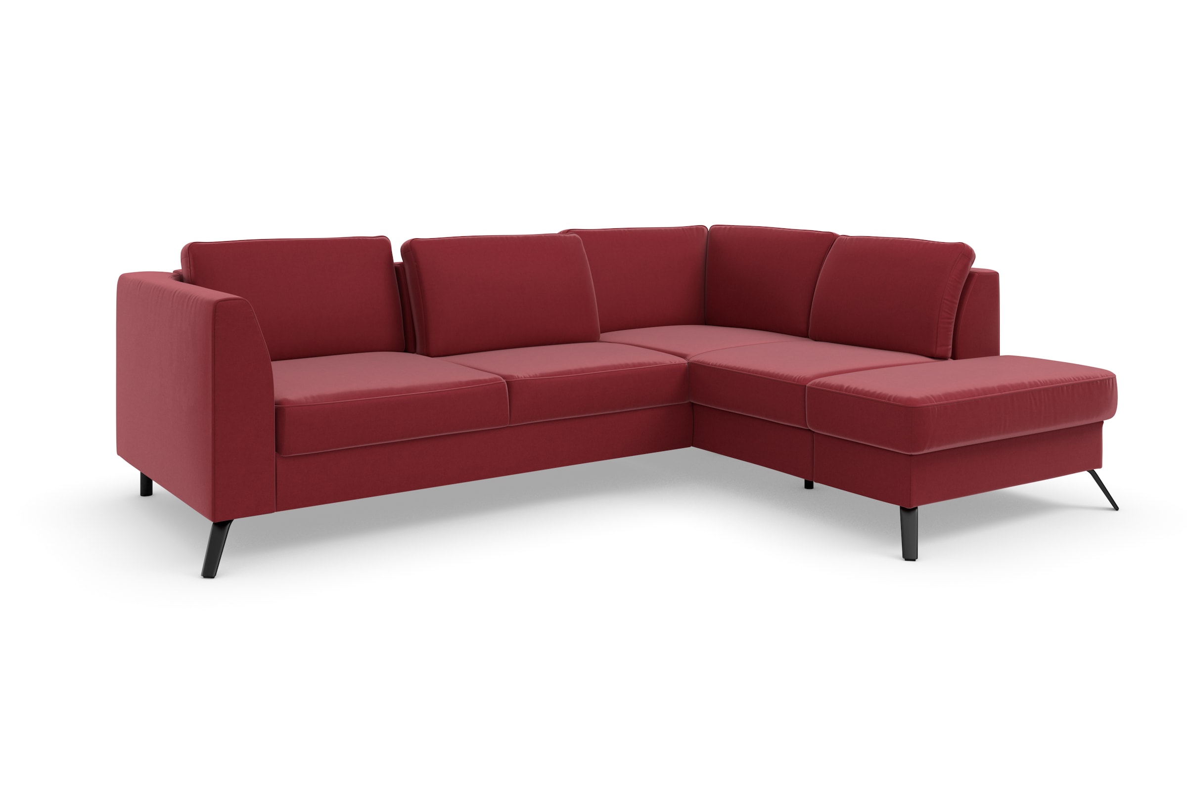 sit&more Ecksofa »Olsen L-Form«, inklusive Sitztiefenverstellung, wahlweise mit Bettfunktion, 15cm hoch