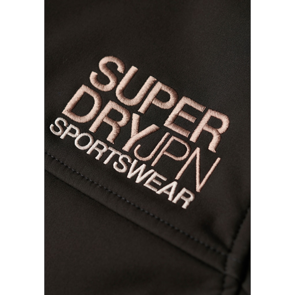 Superdry Softshelljacke »SU-HOODED SOFTSHELL JACKET«, mit Kapuze