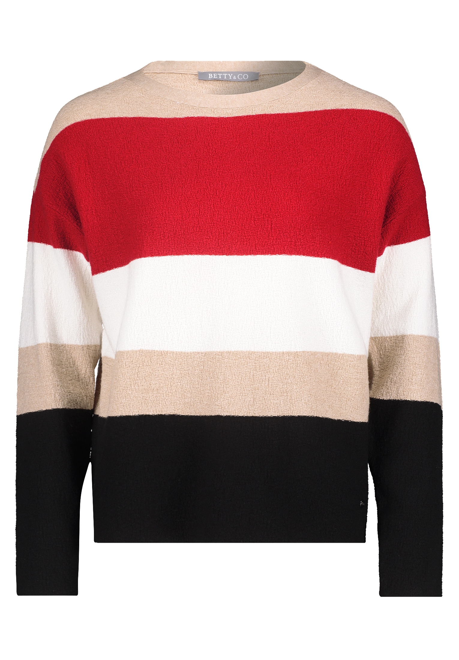 Betty&Co Strickpullover »Betty & Co Strickpullover mit Streifen«, (1 tlg.), Struktur
