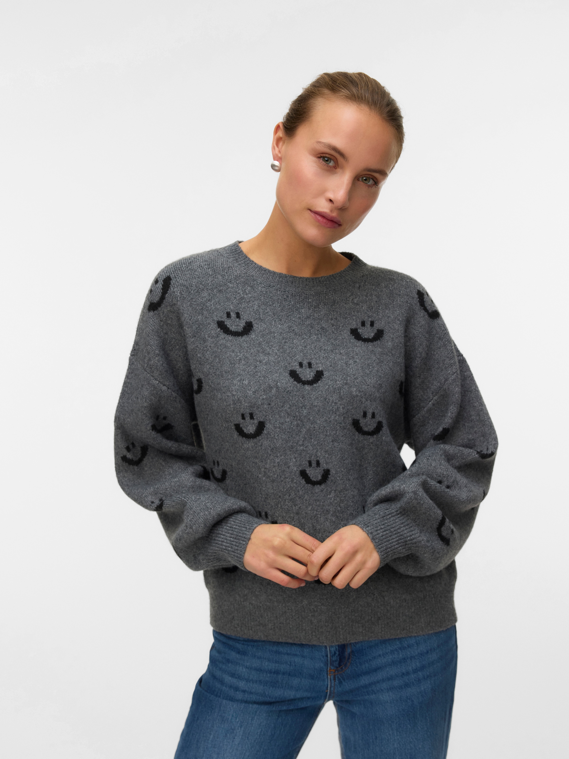 Vero Moda Strickpullover "AWHEART LS O-NECK KNIT NOOS" günstig online kaufen