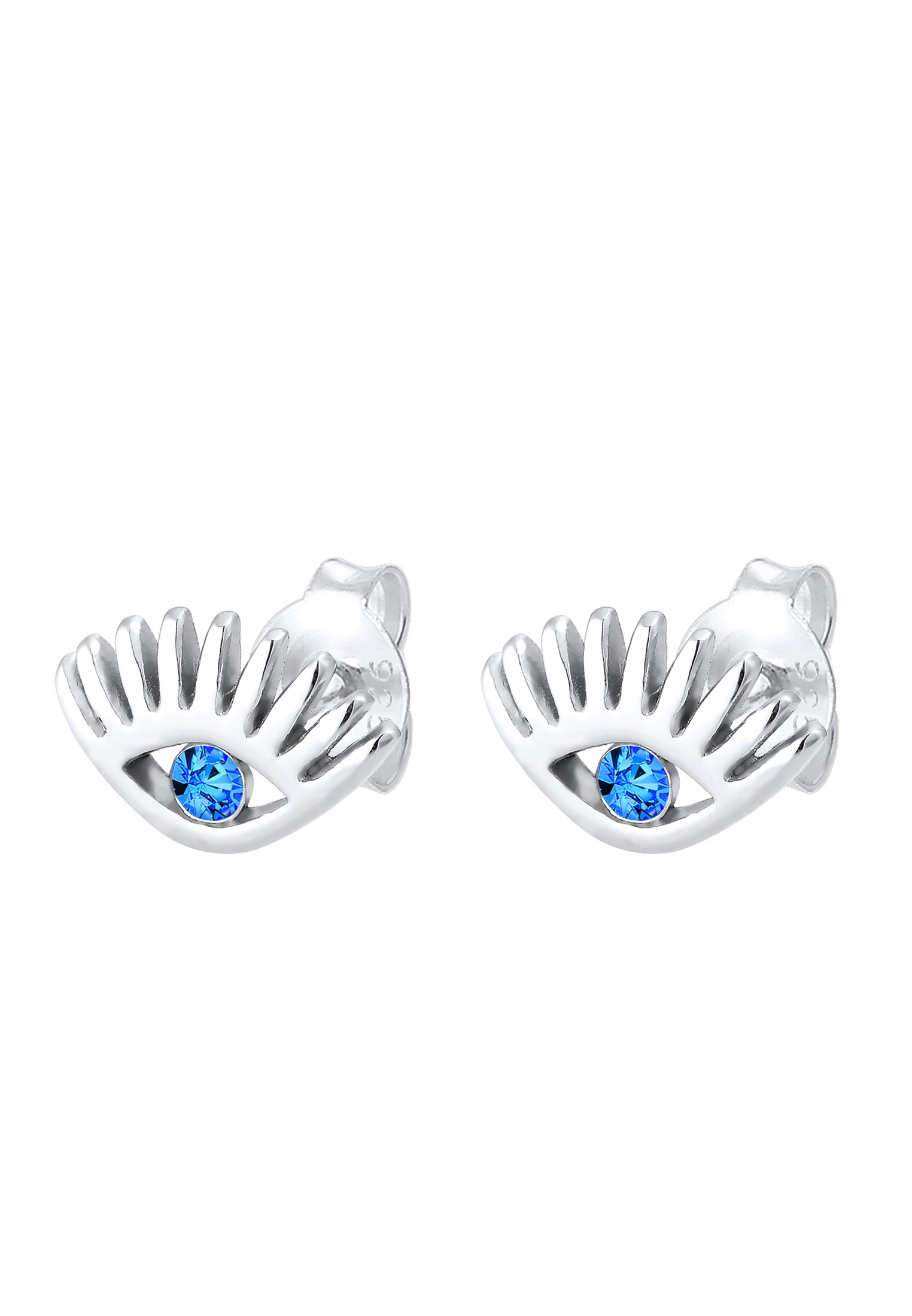 Elli Paar Ohrstecker »Ohrstecker Evil Eye Kristalle Blau 925 Sterling Silber«