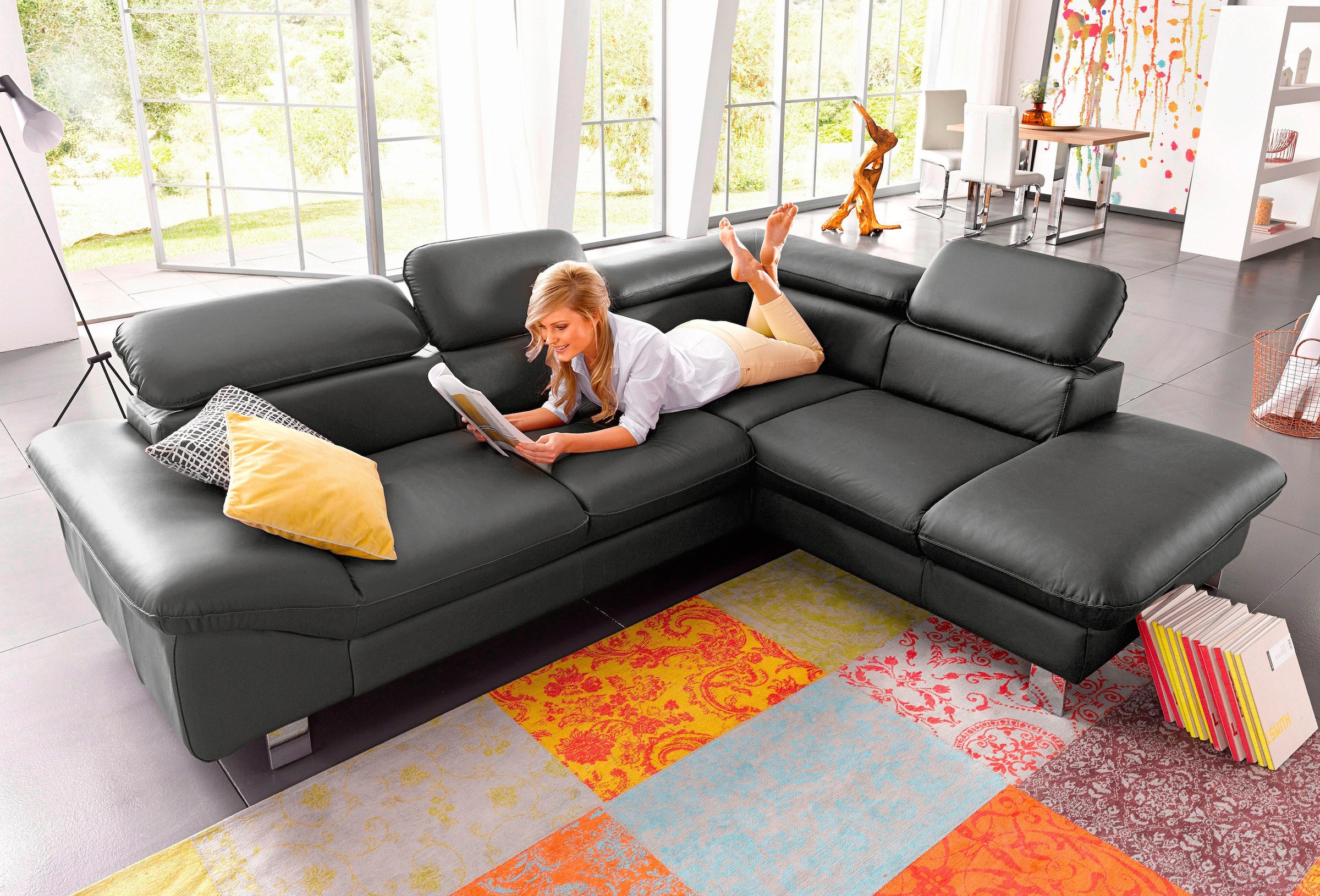 COTTA Ecksofa »Driver L-Form« mit Kopfteilverstellung, wahlweise mit Bettfunktion & Bettkasten