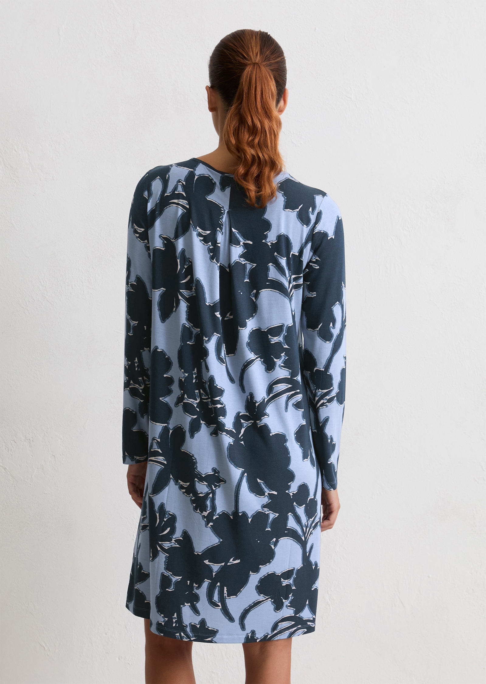 Thumbnail - Marc OPolo Nachthemd Rundhalsausschnitt, langärmelig, legere Passform