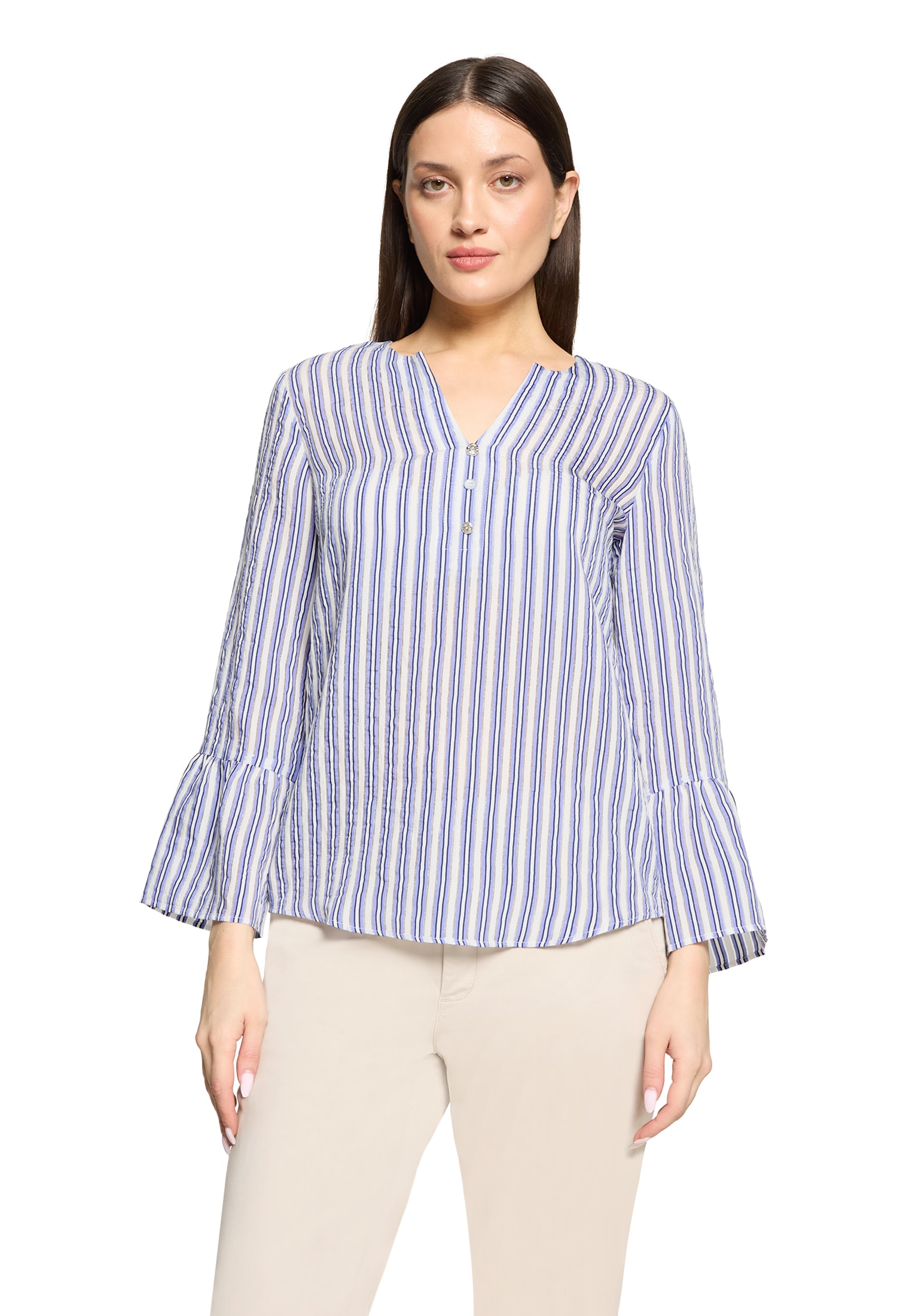 Cartoon Schlupfbluse "Damen mit Streifen" günstig online kaufen