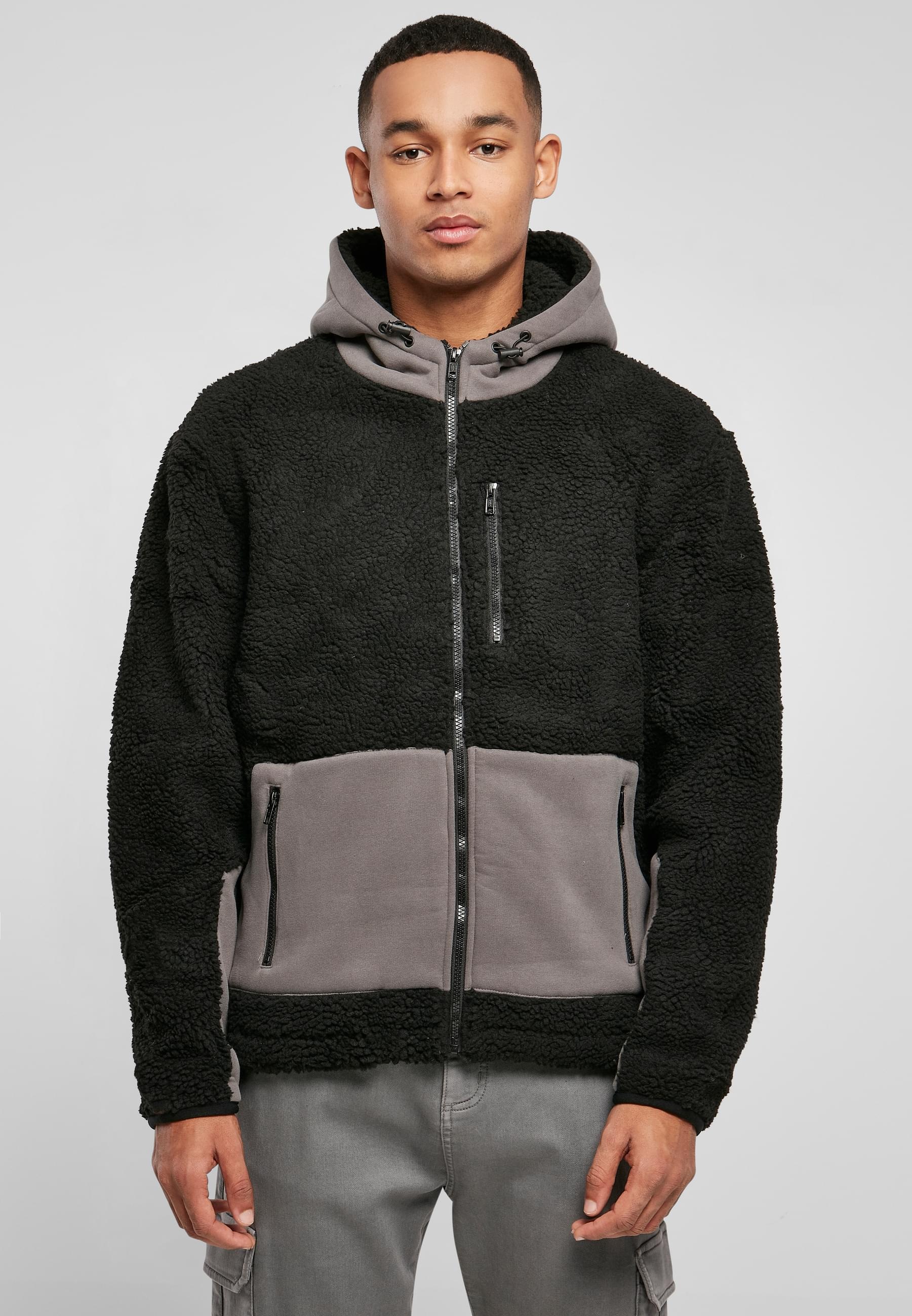 URBAN CLASSICS Winterjacke »Urban Classics Herren Hooded Sherpa Jacket«, (1 St.), mit Kapuze