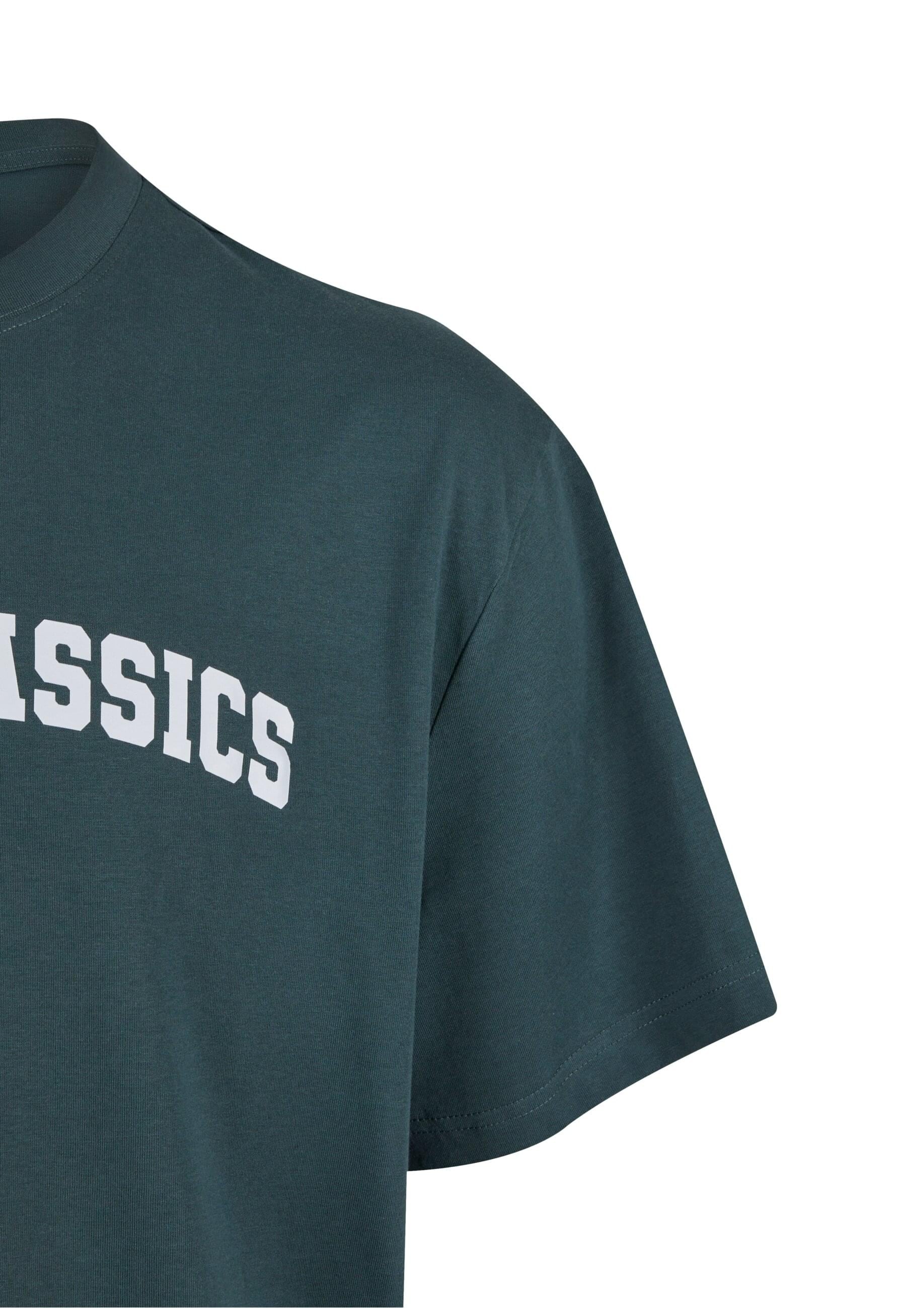 URBAN CLASSICS T-Shirt »Urban Classics UC College Logo Tall Tee«, (1 tlg.)
