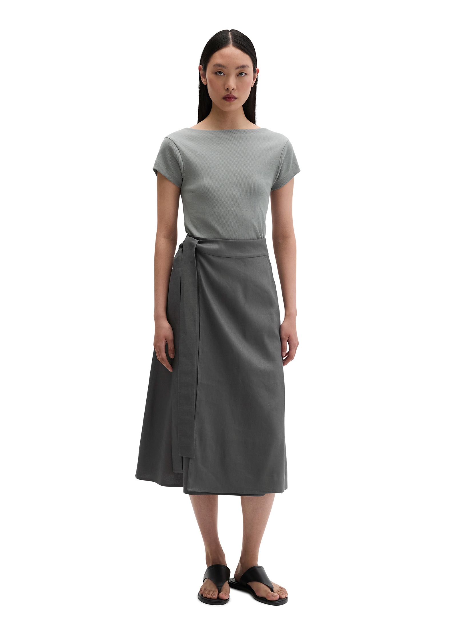 Marc O'Polo T-Shirt »aus elastischem Rippjersey«