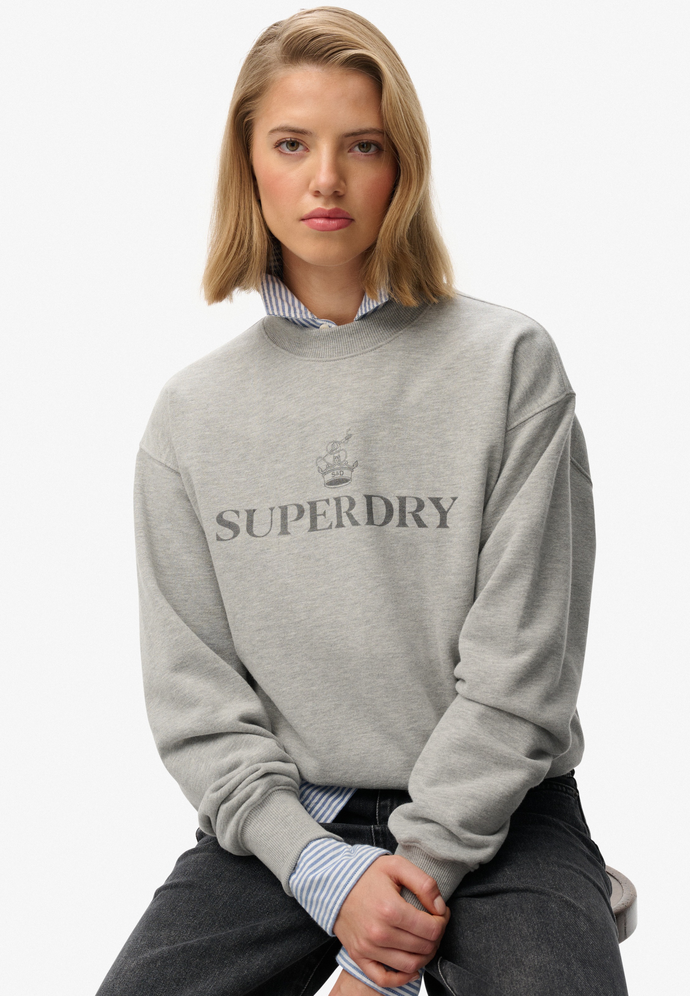 Superdry Sweatshirt "BRITISH DESIGN RELAXED CREW" günstig online kaufen