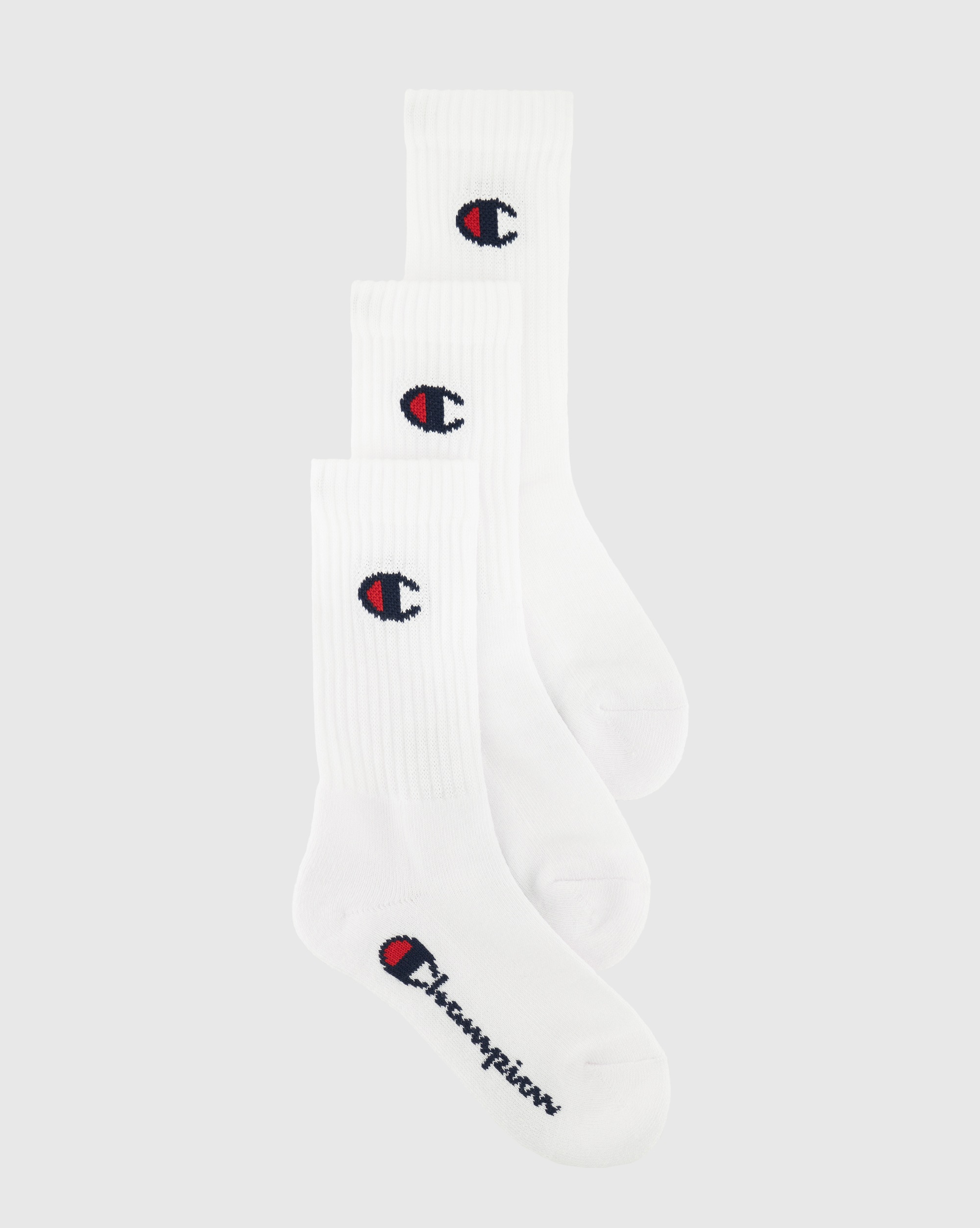 Champion Sportsocken »3 Pack Crew Socks« 3 Paar tlg. für Kinder, dreiteiliges Set, aus Baumwolle, Polyester und Elasthan