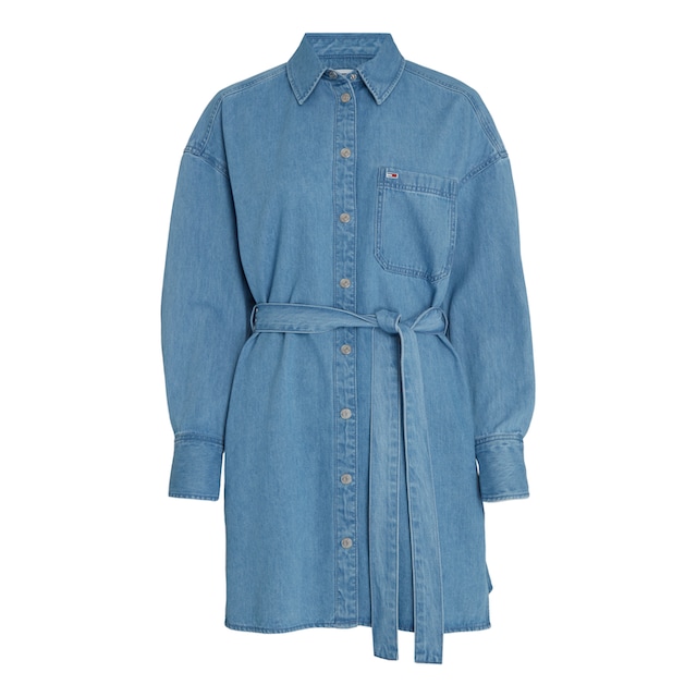 Tommy Jeans Curve Shirtkleid »TJW BELTED DENIM SHIRT DRESS EXT« online  kaufen | BAUR