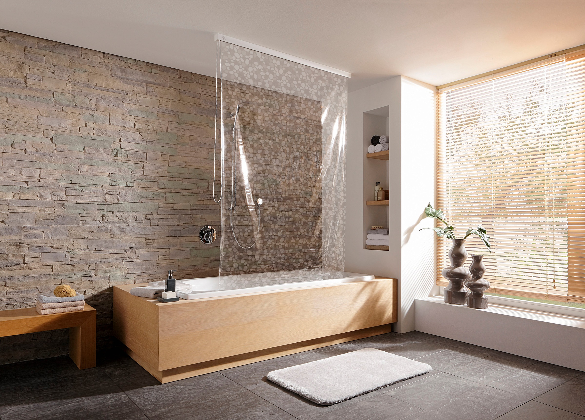 Kleine Wolke Duschrollo "Duschrollo Clear für Leerkassette" Breite 128 cm m günstig online kaufen