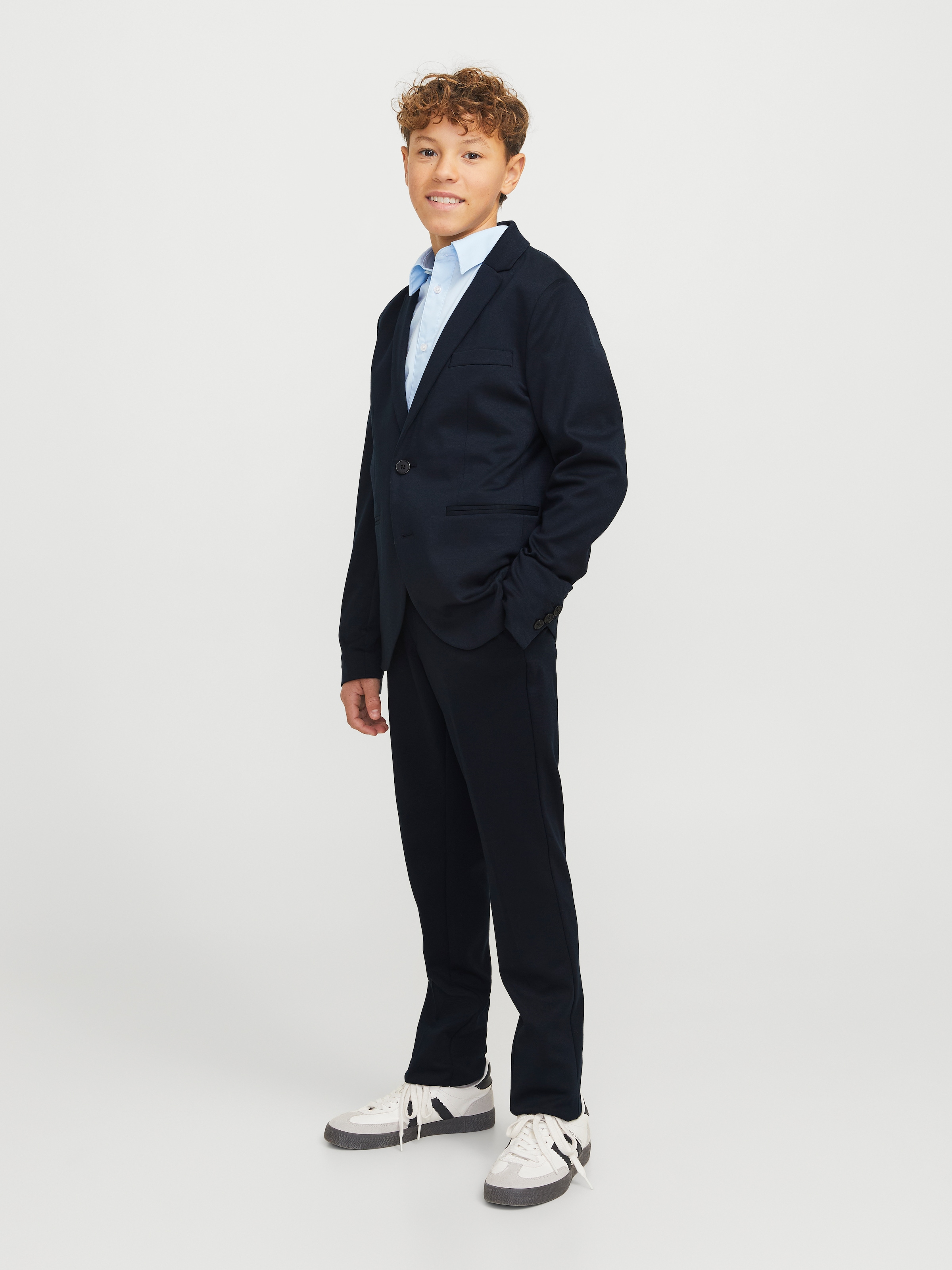 Jack & Jones Junior Anzughose »JJEJAXON bietet Komfort durch elastische Passform«, unifarben, modisch, slim fit, Web