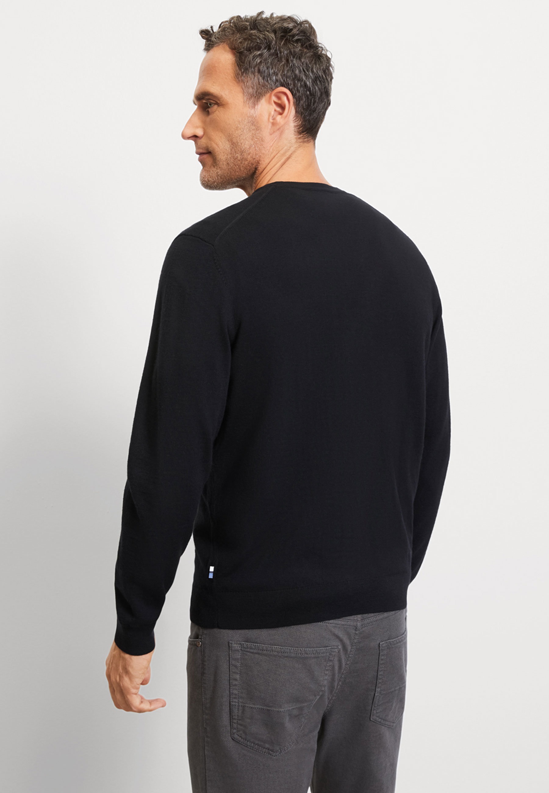 Pull en maille OLYMP Casual Noir Taille S 9