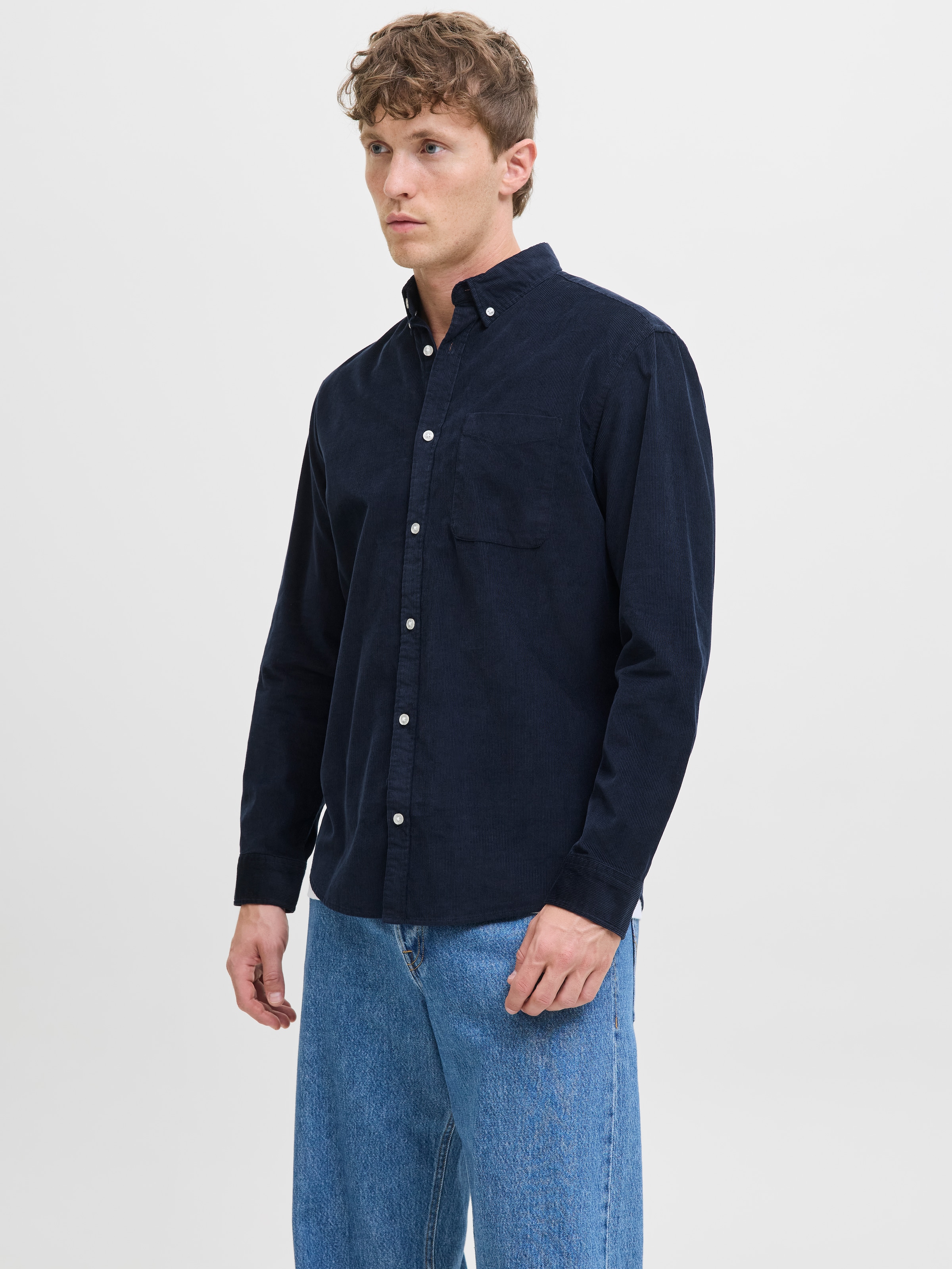 Jack & Jones Herren Freizeit Hemd JJECLASSIC CORD SHIRT Regular Fit günstig online kaufen