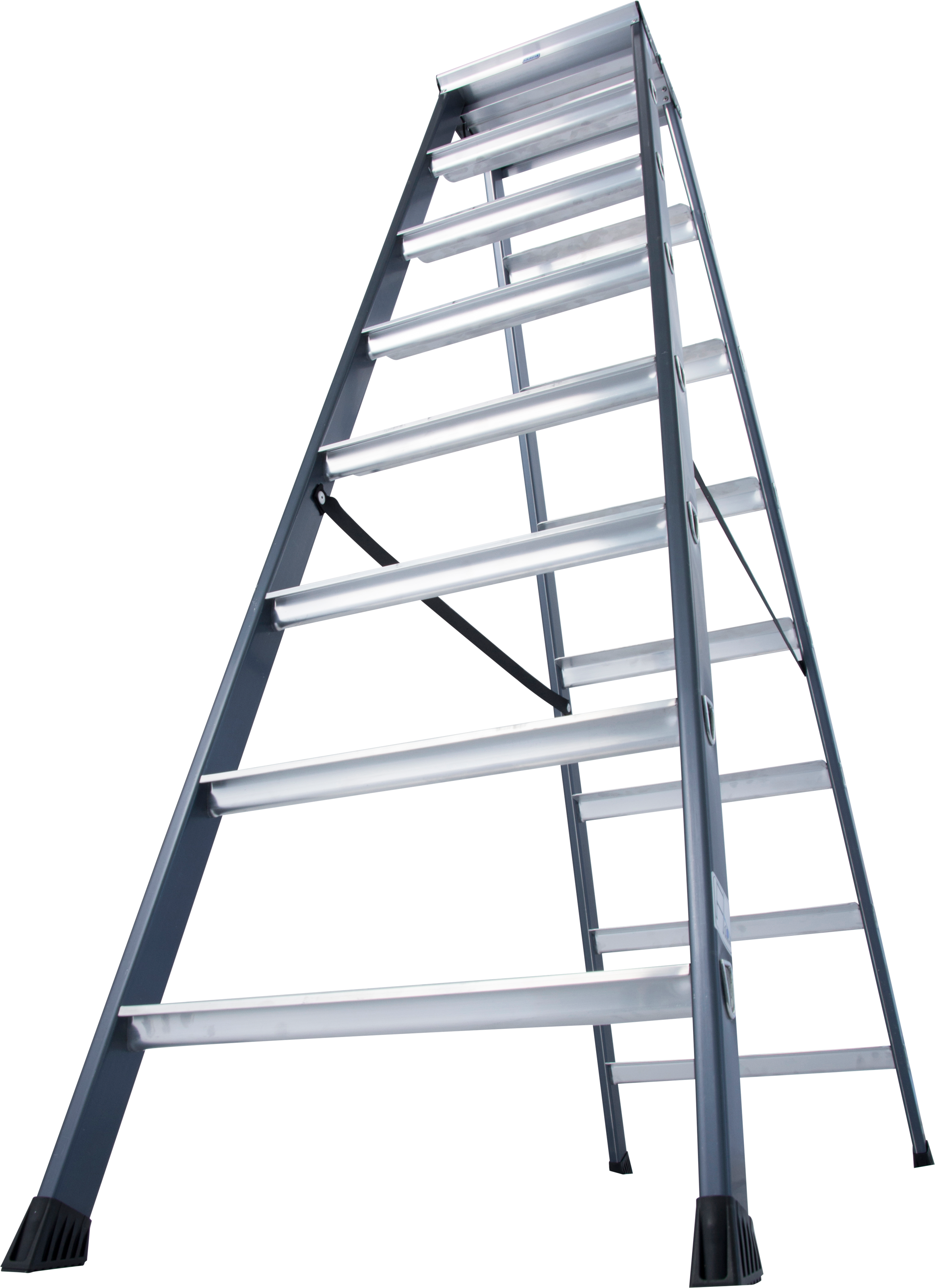KRAUSE Doppelleiter »SePro D«, Alu eloxiert, 2x8 Stufen, Arbeitshöe ca. 327 cm