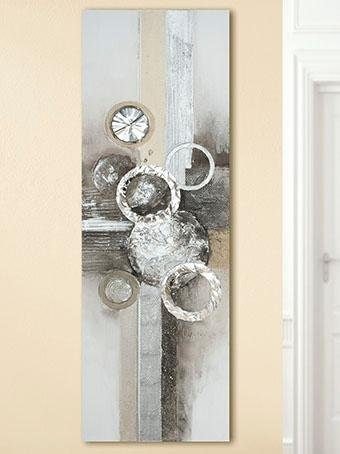 GILDE Leinwandbild "Gemälde Anelli" Abstrakt 1 Stk. tlg. handgemalt, 50x150 günstig online kaufen