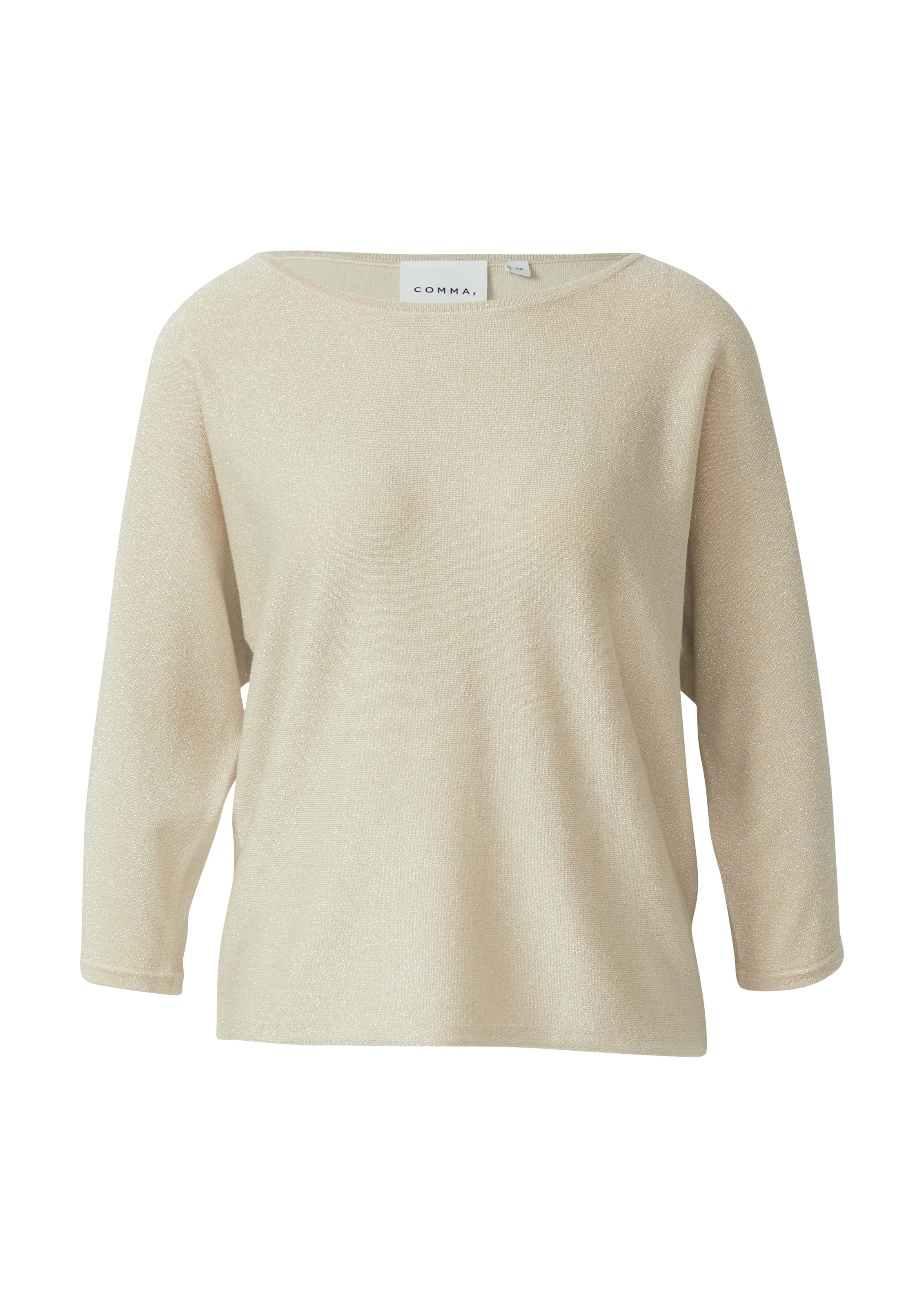 Comma 3/4 Arm-Pullover mit Glitzerdetails