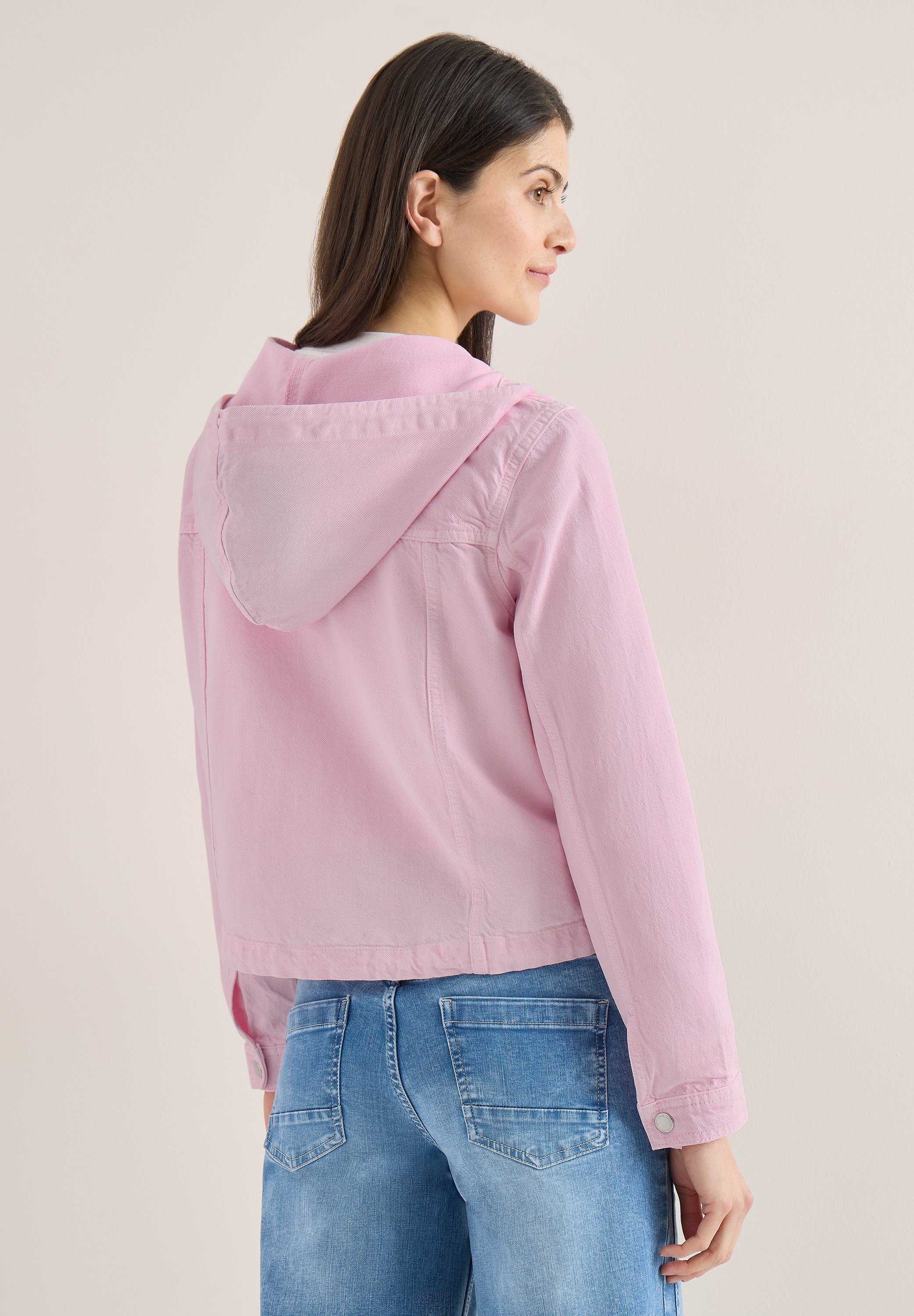 Cecil Jeansjacke mit Kapuze in Denim-Optik