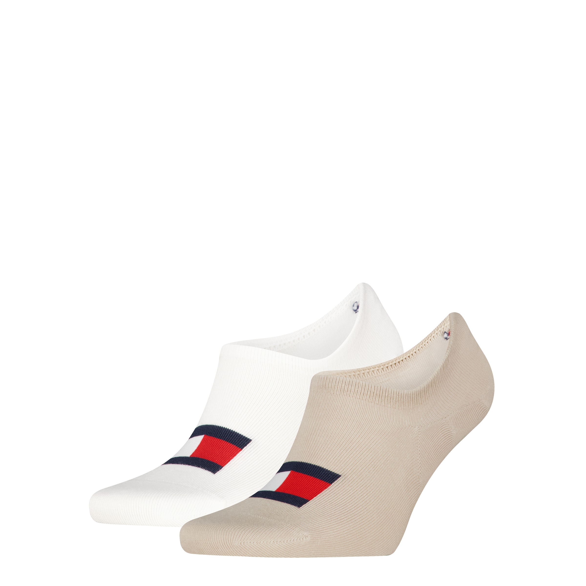 Tommy Hilfiger Füßlinge "TH UNI TJ FOOTIE 2P FLAG" 2 Paar, Mit großem Flag-Label vorn