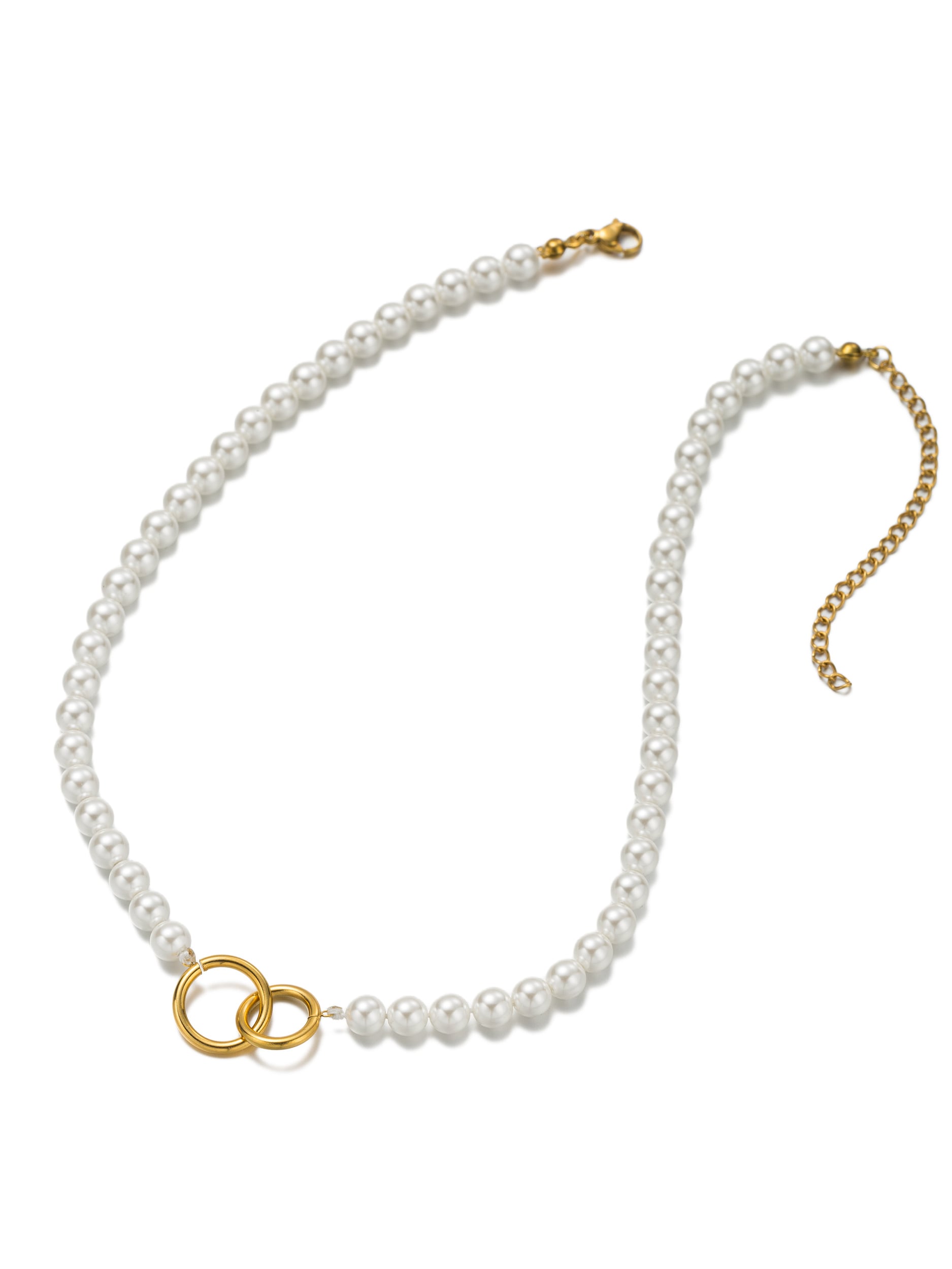 Aniston JEWELRY & WATCHES Perlenkette »Schmuck Geschenk Edelstahl Halsschmuck Halskette Zierperlen Ringe« Made in Germany - mit Perle (synth.)