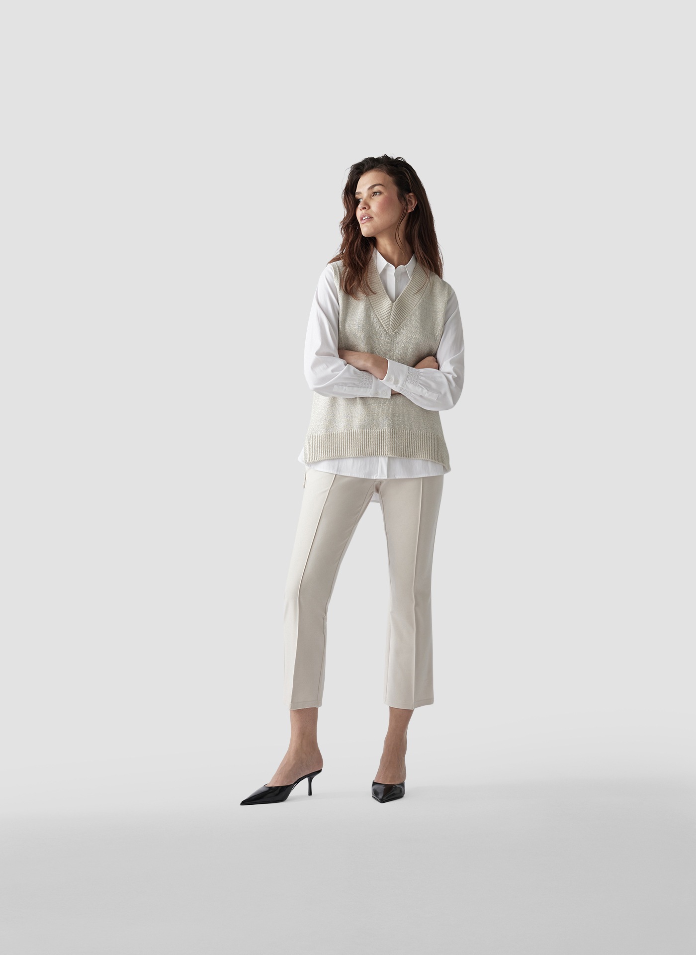 LeComte Jerseyhose »LeComte Jerseyhose mit Ziernaht und weitem Bein«