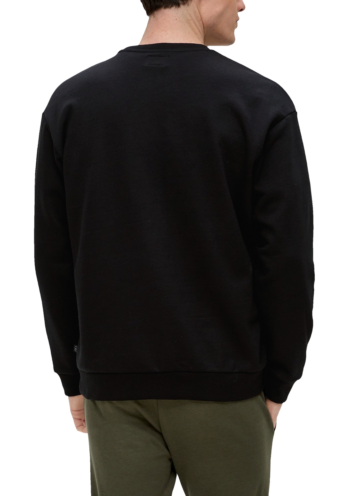 QS Sweatshirt, mit Logo Stickerei