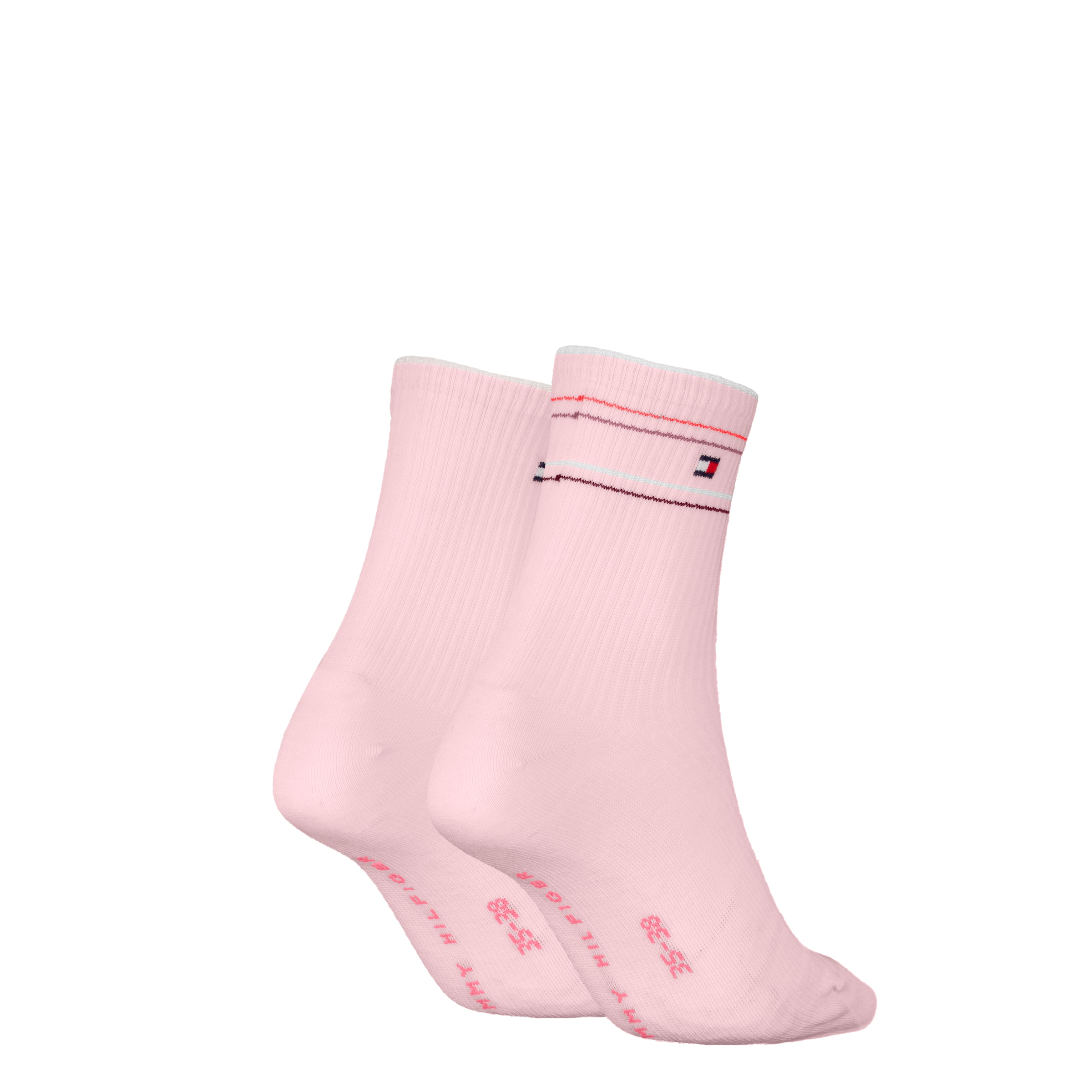 Tommy Hilfiger Socken "TH WOMEN SHORT SOCK 2P RIB SHINE", (2 Paar), mit fei günstig online kaufen