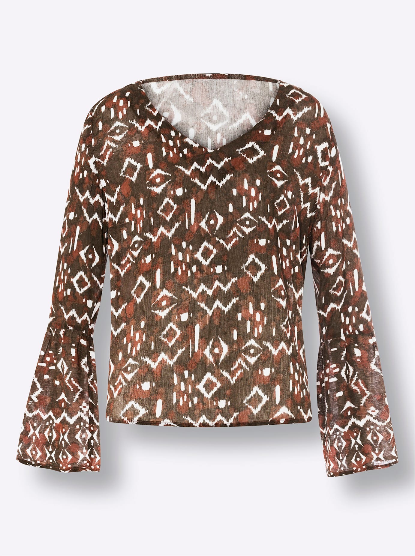 HEINE Slip Blouse Women Brown 50 3