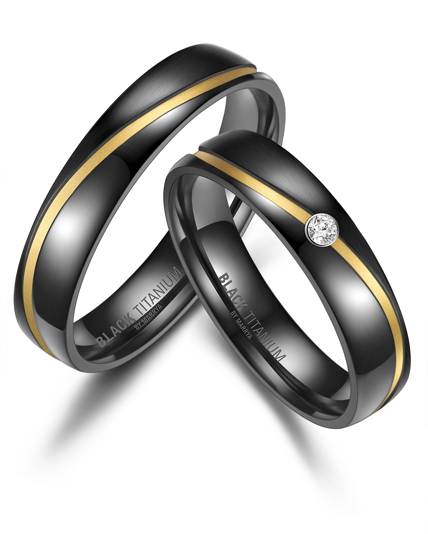 Partnerring »BLACK TITANIUM by MARRYA«