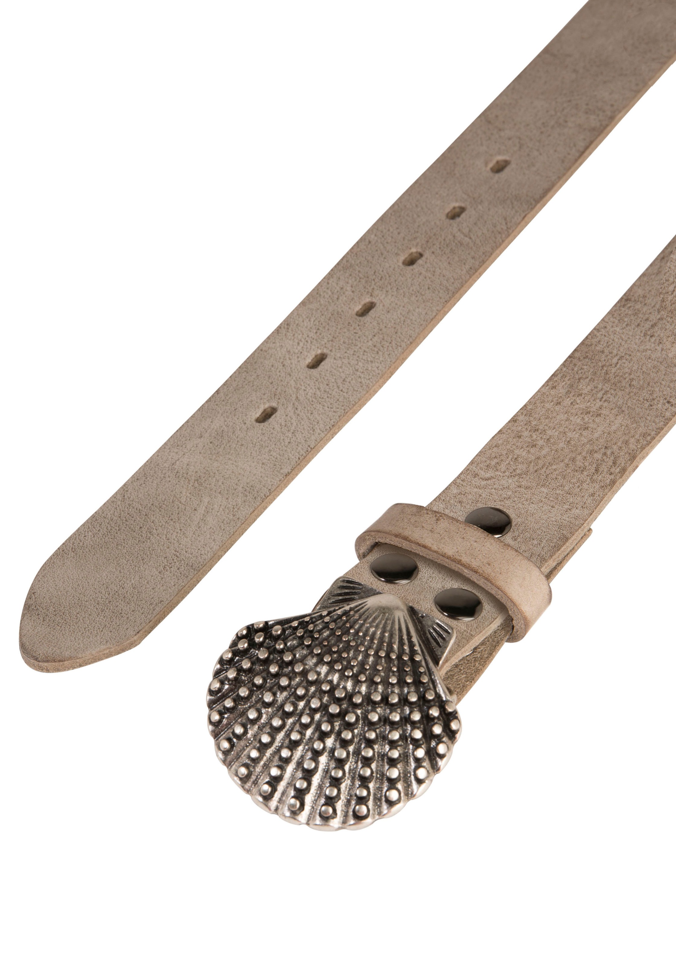 Rettungsring Gürtel Ledergürtel mit austauschbarer Schließe "Muschel Nieten günstig online kaufen