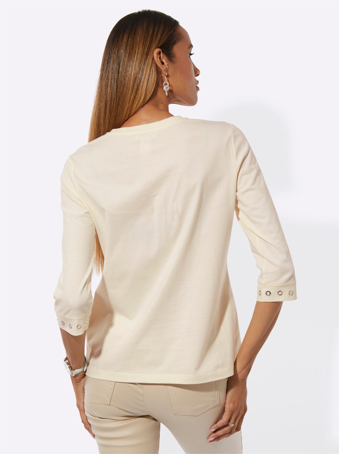 creation L 3/4-Arm-Shirt "Pima-Baumwoll-Shirt" 1 tlg. günstig online kaufen