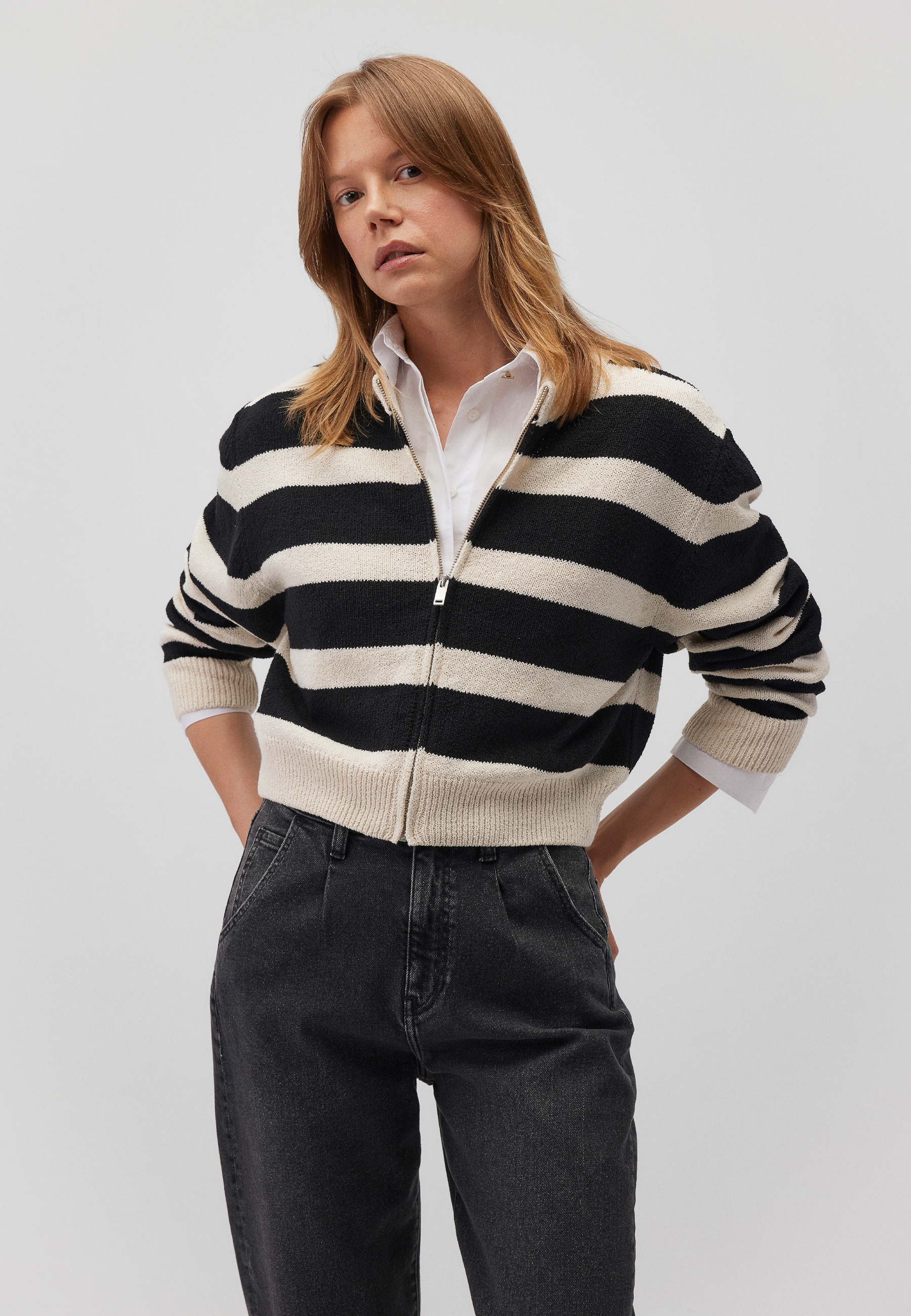 Mavi Strickpullover »FULL ZIP CARDIGAN«, Cardigan mit Zip