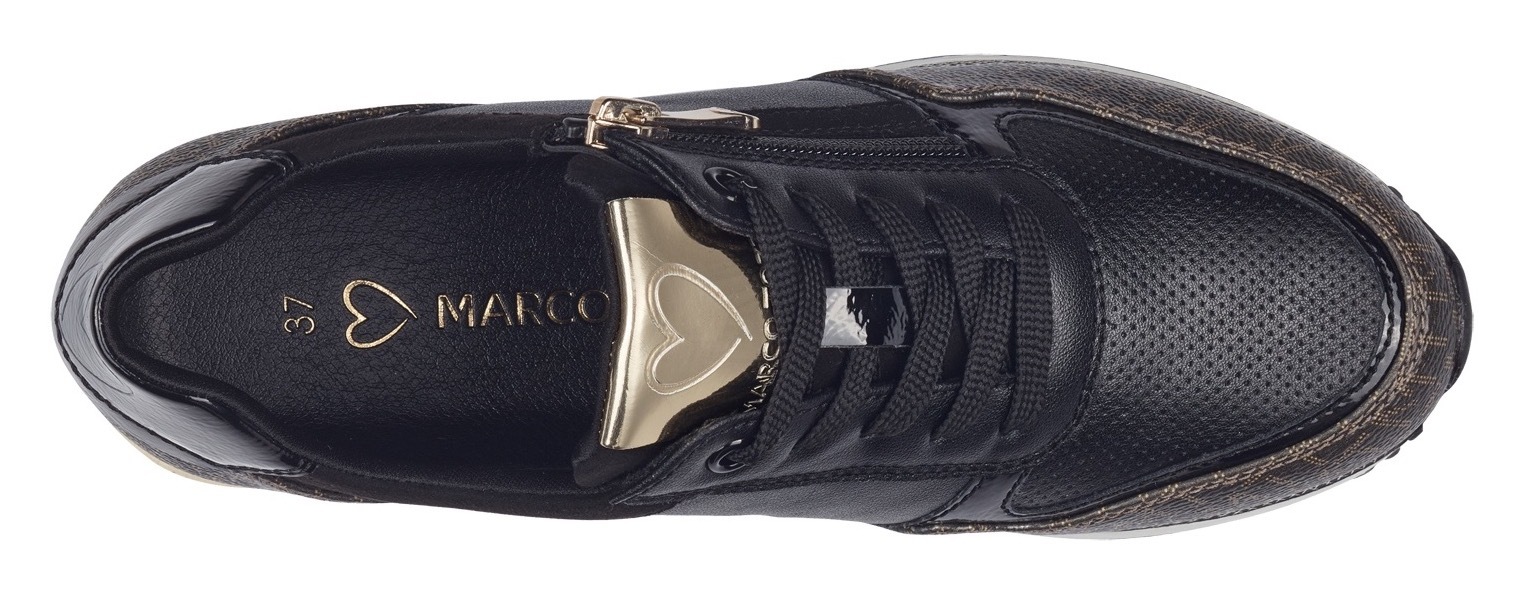 MARCO TOZZI Sneaker, mit seitlichem Reißverschluss, Freizeitschuh, Halbschuh, Schnürschuh