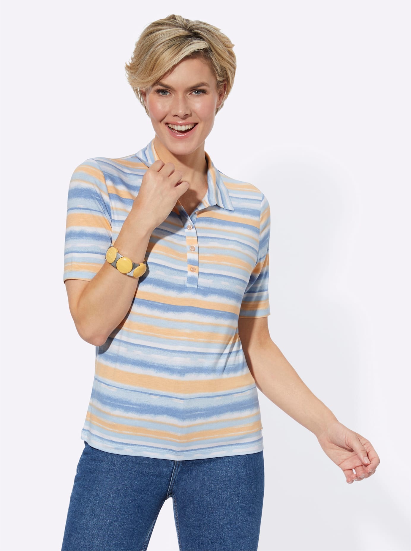Casual Looks Poloshirt "Poloshirt" 1 Stk. tlg. günstig online kaufen