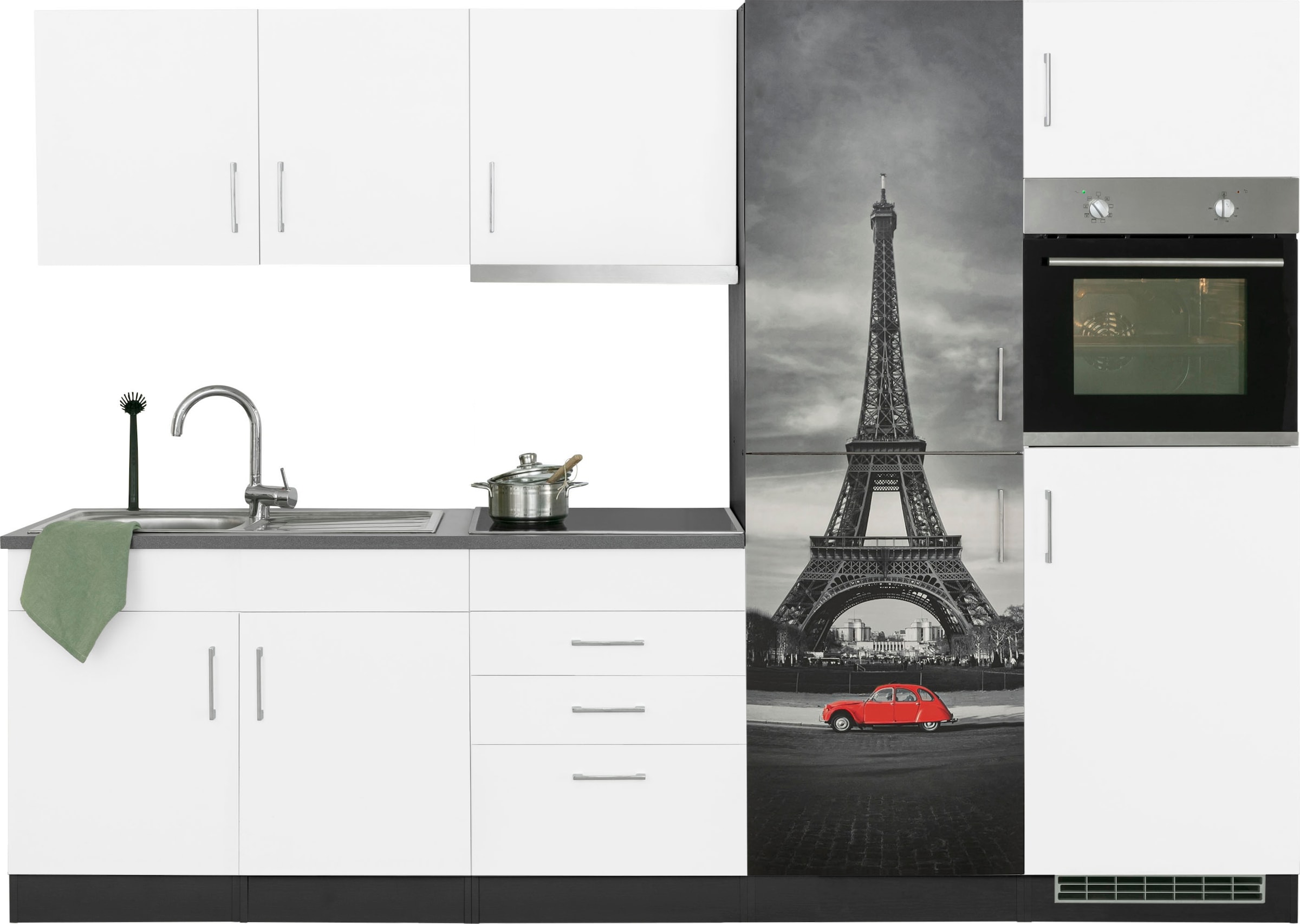 HELD MÖBEL Küchenzeile "Paris", mit E-Geräten, Breite 280 cm, wahlweise mit günstig online kaufen