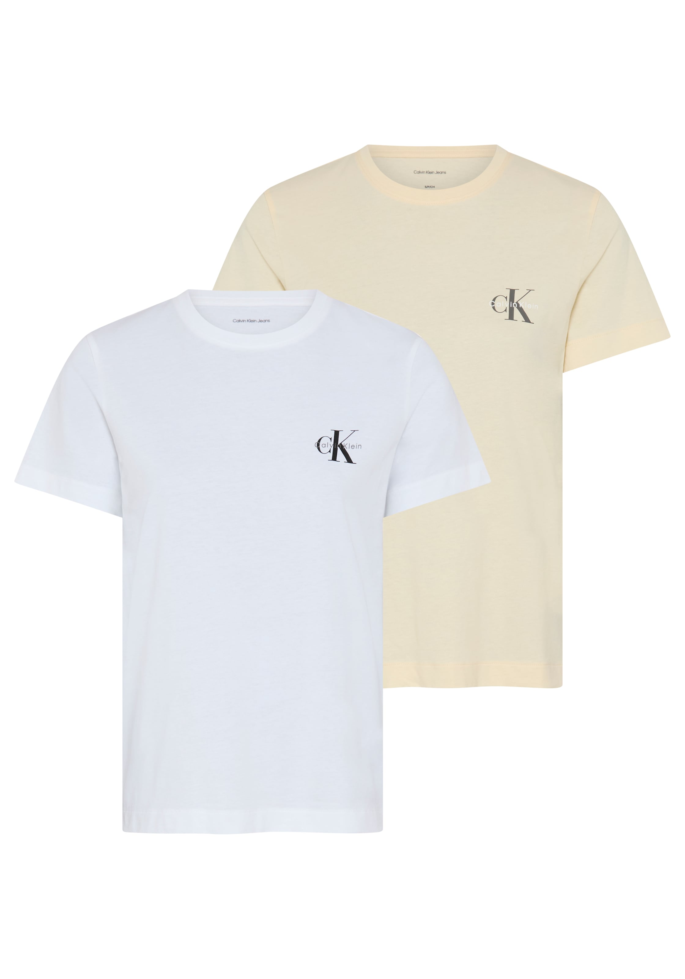 Calvin Klein Jeans T-Shirt "MONOLOGO CN 2 PACK TEE" Packung, 2er-Pack, 2, L günstig online kaufen