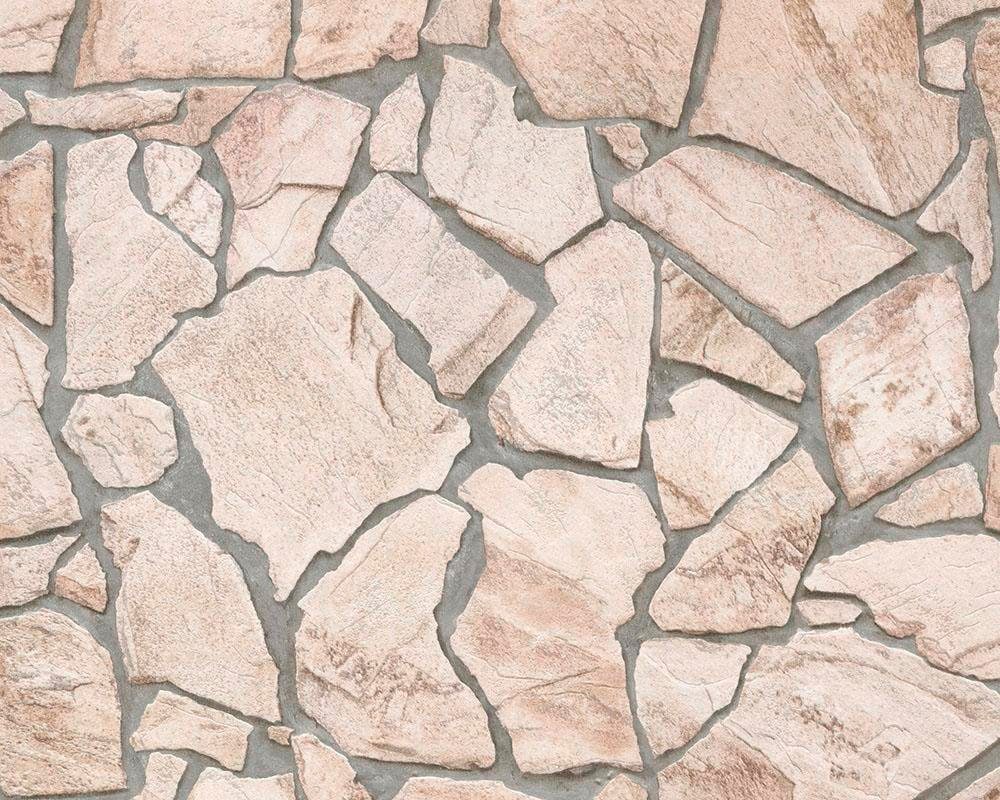 living walls Vliestapete "Best of Wood`n Stone 2nd Edition" Motiv Steinoptik gemustert leicht strukturiert Steintapete leicht strukturiert matt Backstein Tapeten Wohnzimmer Flur