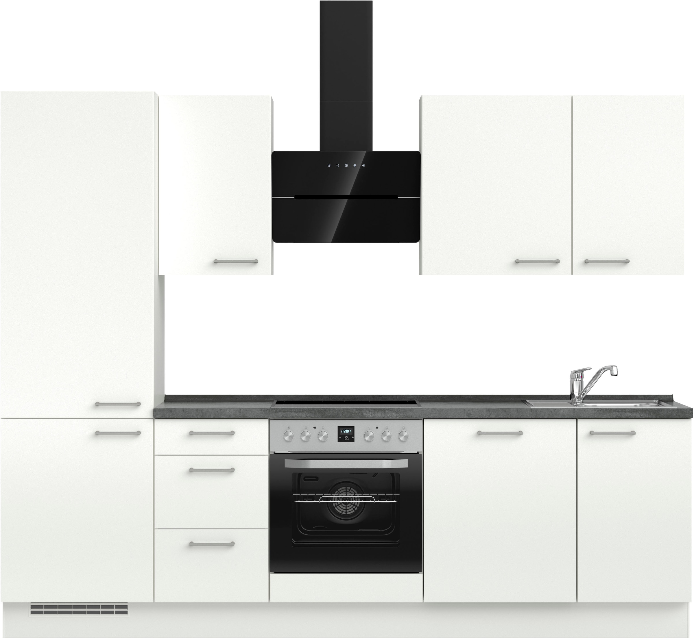 nobilia® Küchenzeile »"Laser II"«, vormontiert, Ausrichtung wählbar, Breite 270 cm, wahlw. mit E-Geräten