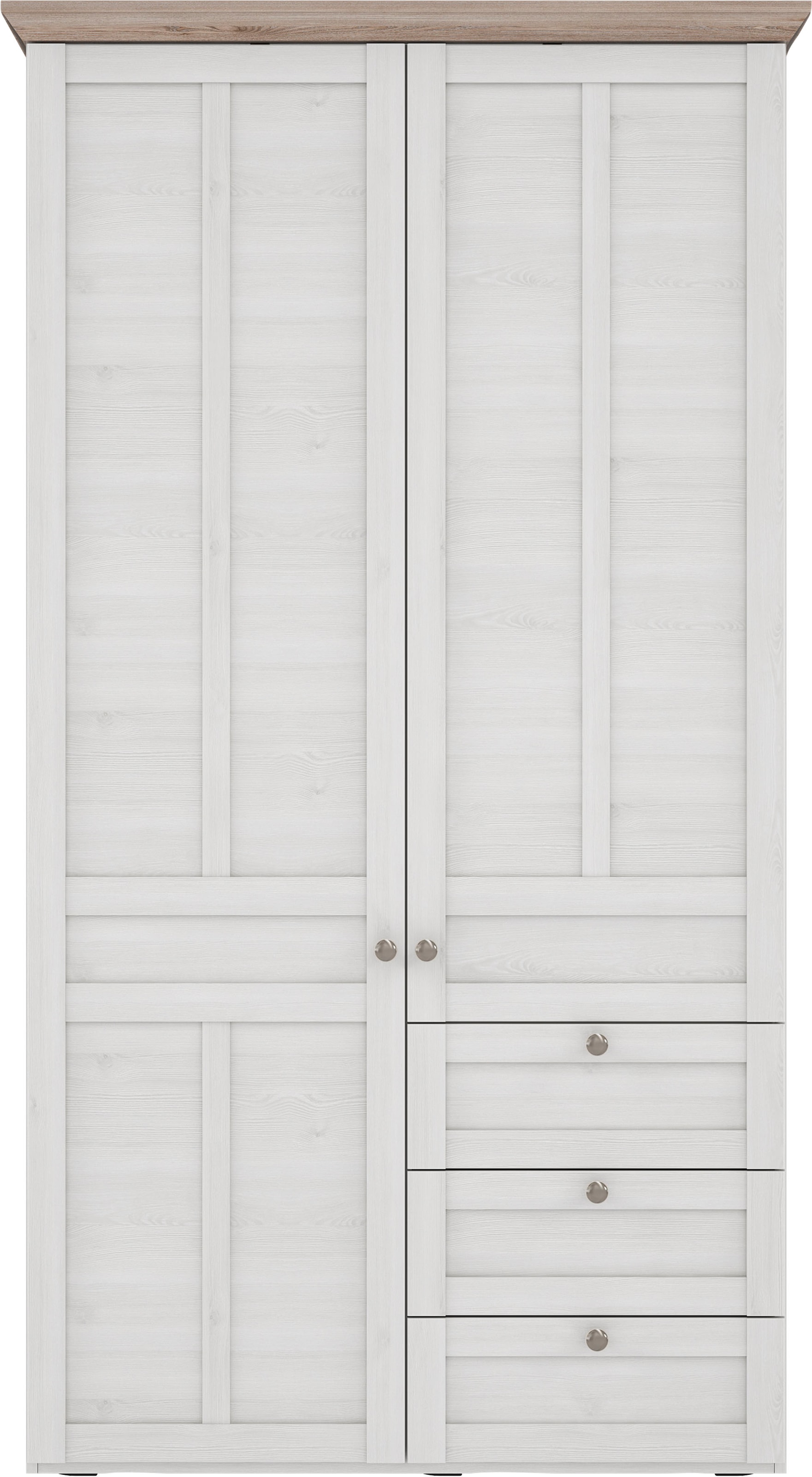 FORTE Kleiderschrank »Iloppa«, (Maße: B/H/T ca. 155x192,6x57,3 cm), im Landhausstil