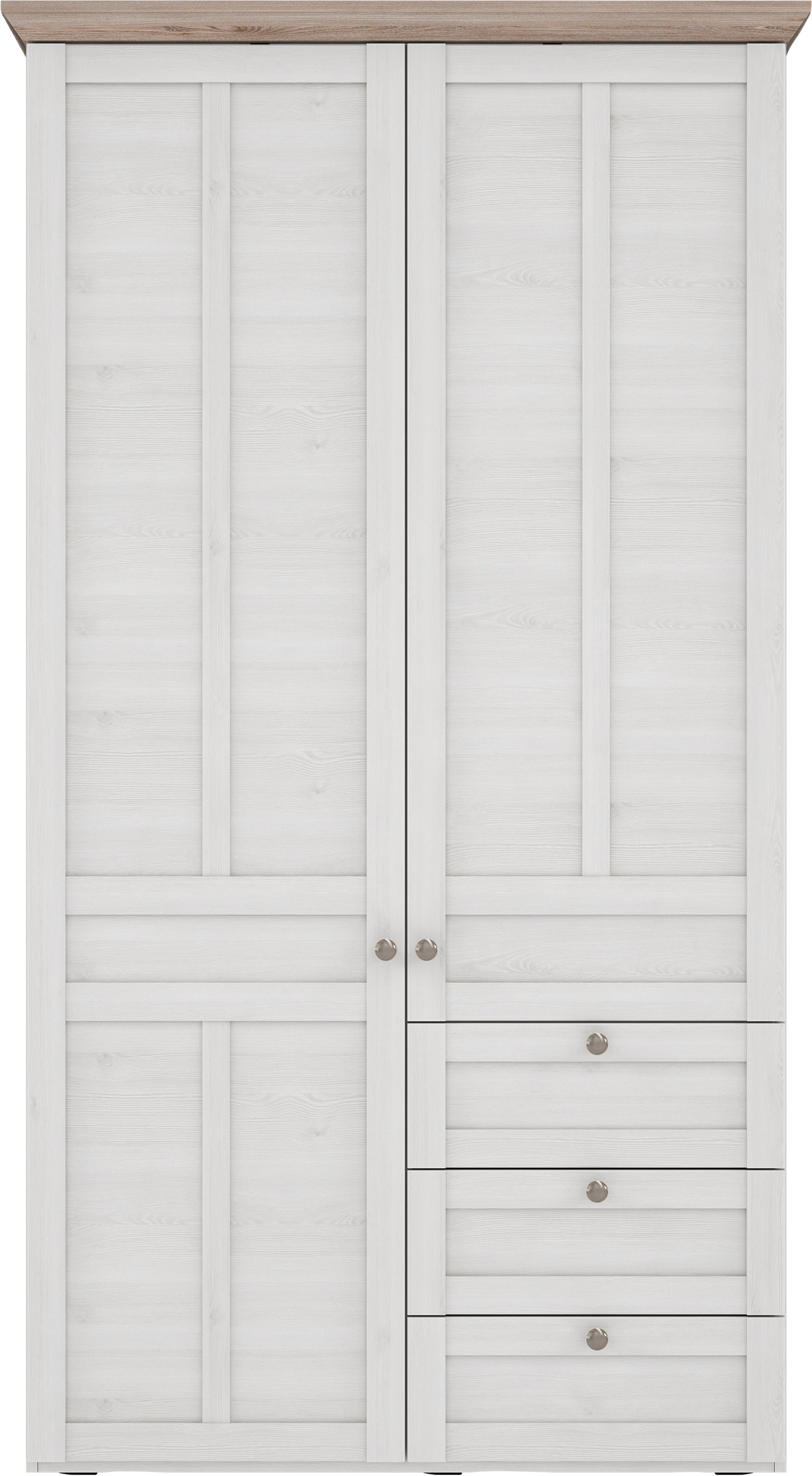 Thumbnail - FORTE Kleiderschrank "Iloppa, Schlafzimmerschrank im Landhausstil", Maße: B/H/T ca. 105,3x192,6x57,3 cm, Schrank mit Spi...