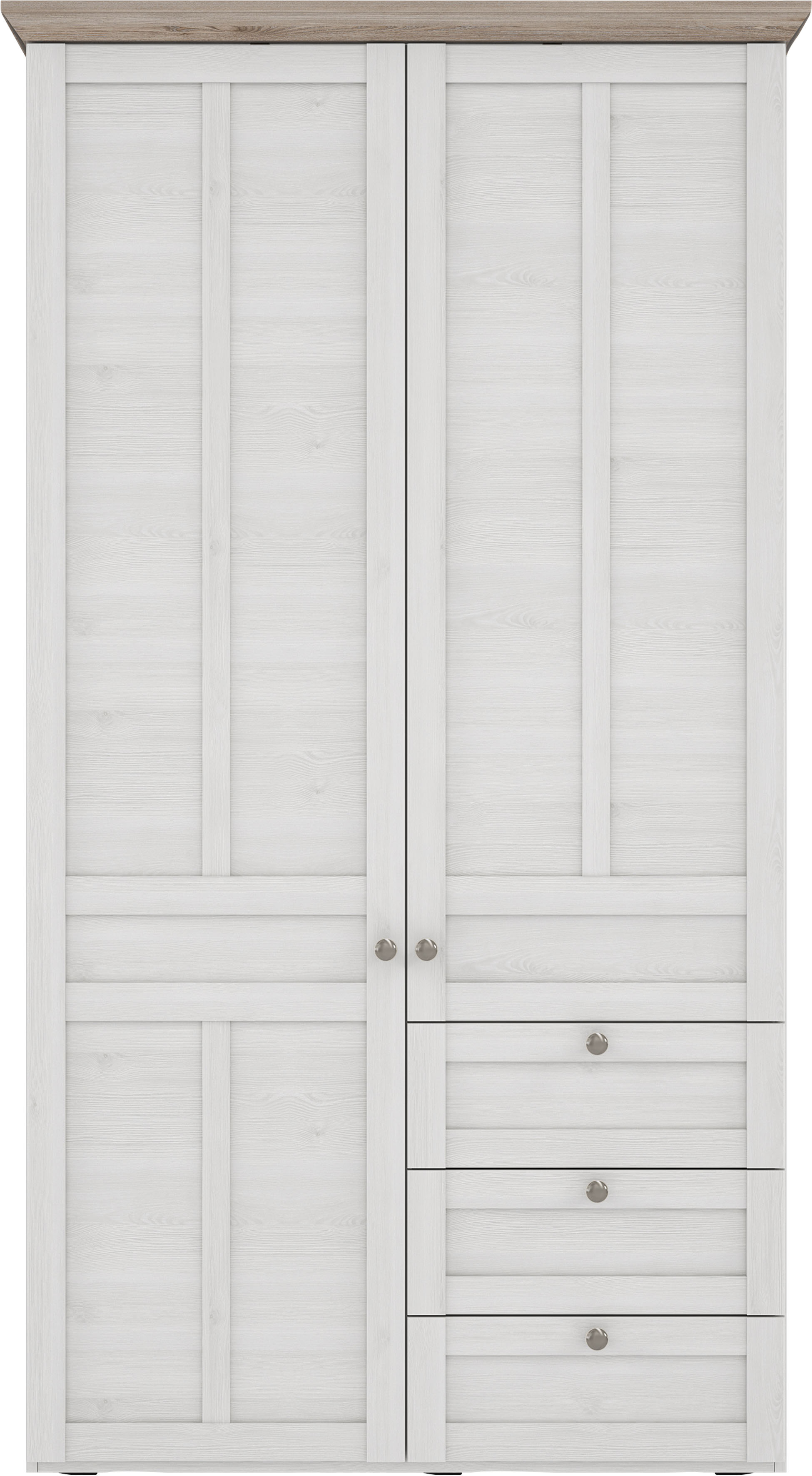 Thumbnail - FORTE Kleiderschrank "Iloppa, Schlafzimmerschrank im Landhausstil" Maße: B/H/T ca. 155x192,6x57,3 cm, Maße: B/H/T ca. 10...