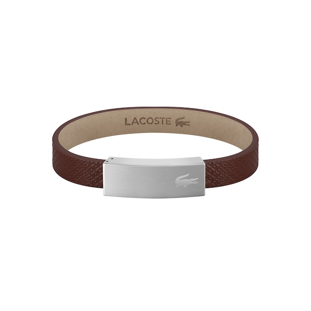 Lacoste Armband »Schmuck Edelstahl Armschmuck Lederarmband PORT«, mit  Lacoste Krokodil - zu Hoodie, Shirt, Polo, Jeans, Jacke, Sneaker! ▷ kaufen  | BAUR