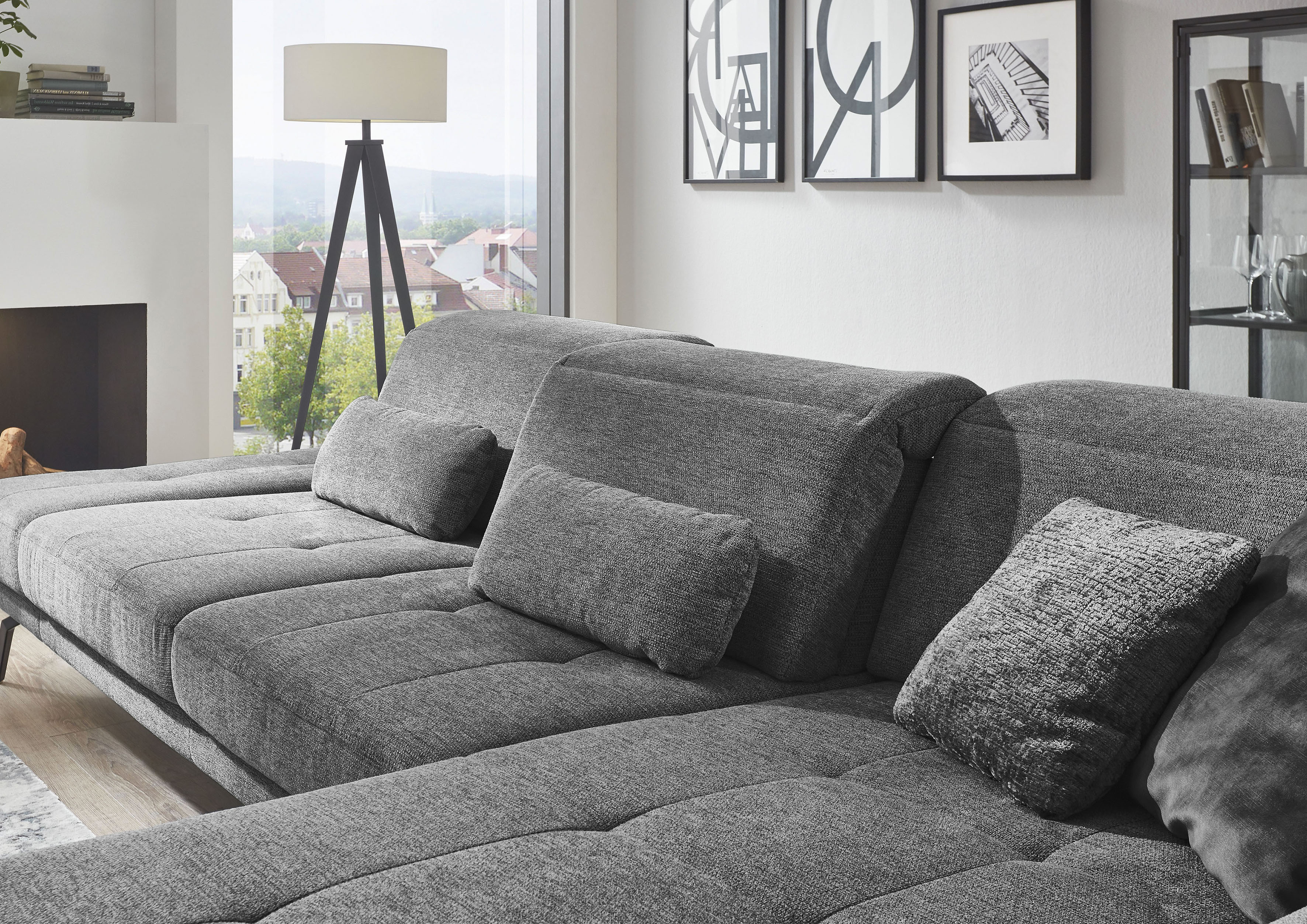 Thumbnail - Die PlanBar Ecksofa "MP-IN20126 L-Form", mit Kopfteilverstellung, optional Sitztiefen- & Armteilverstellung